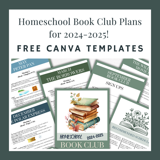 Homeschool Book Club Plans for 2024-2025! Free templates Included!