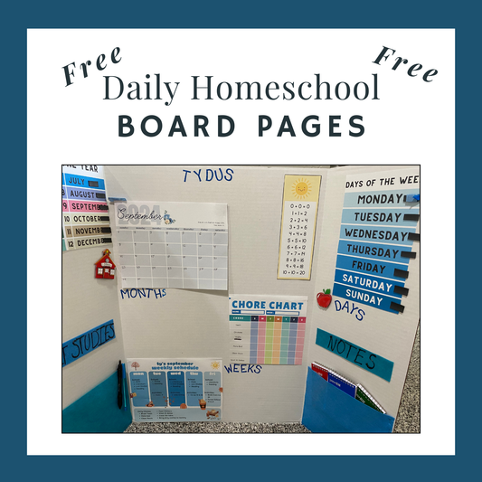 Free Daily Homeschool Board Pages