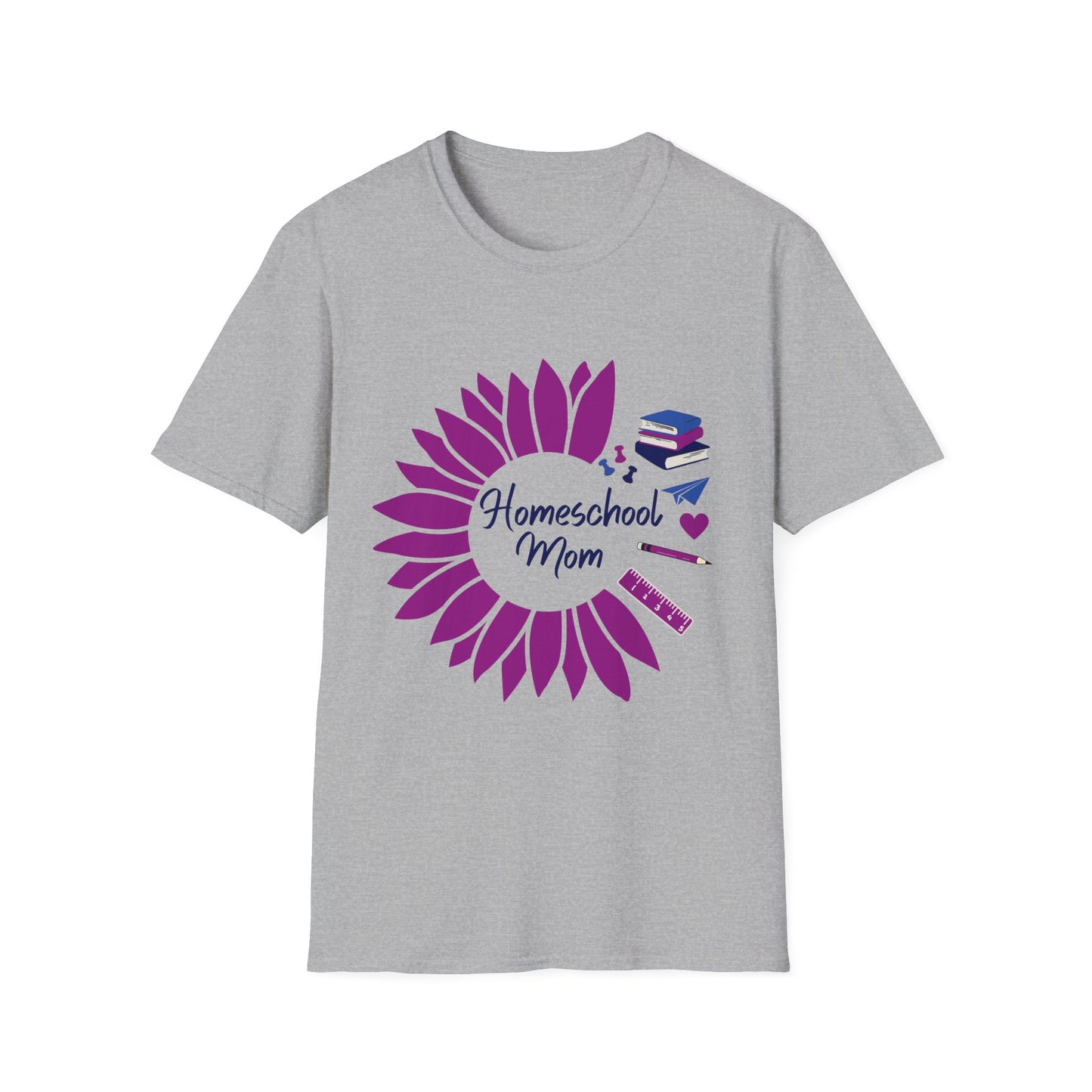 Homeschool Mom | Sunflower and School Supplies T-Shirt