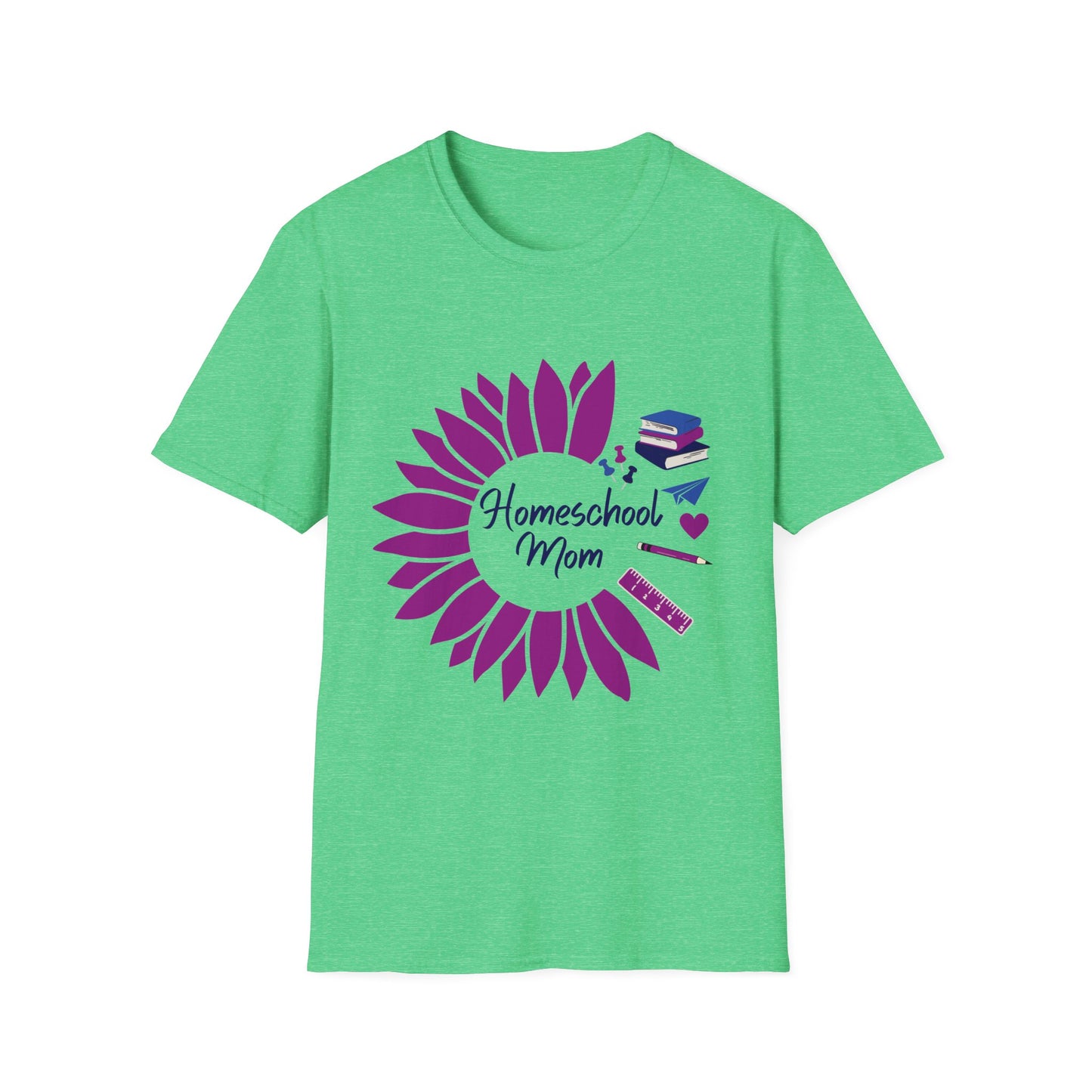 Homeschool Mom | Sunflower and School Supplies T-Shirt