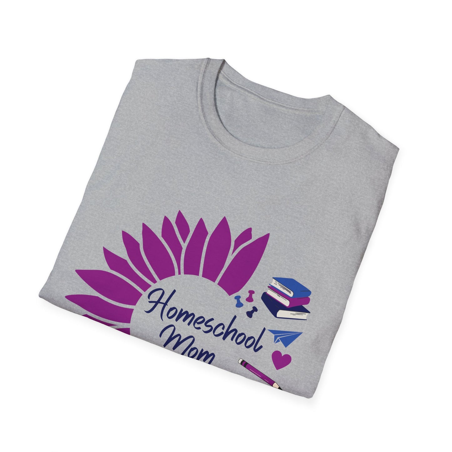 Homeschool Mom | Sunflower and School Supplies T-Shirt