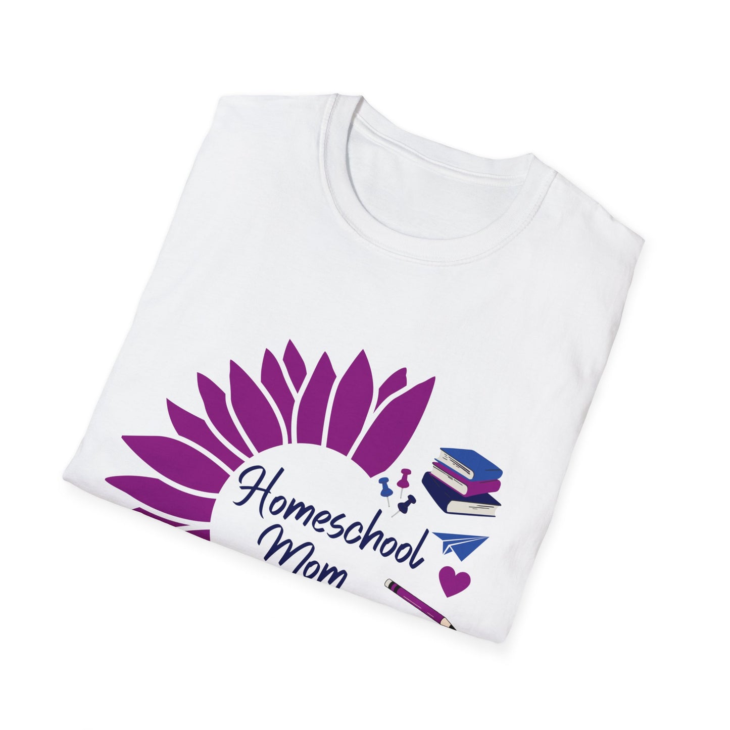 Homeschool Mom | Sunflower and School Supplies T-Shirt