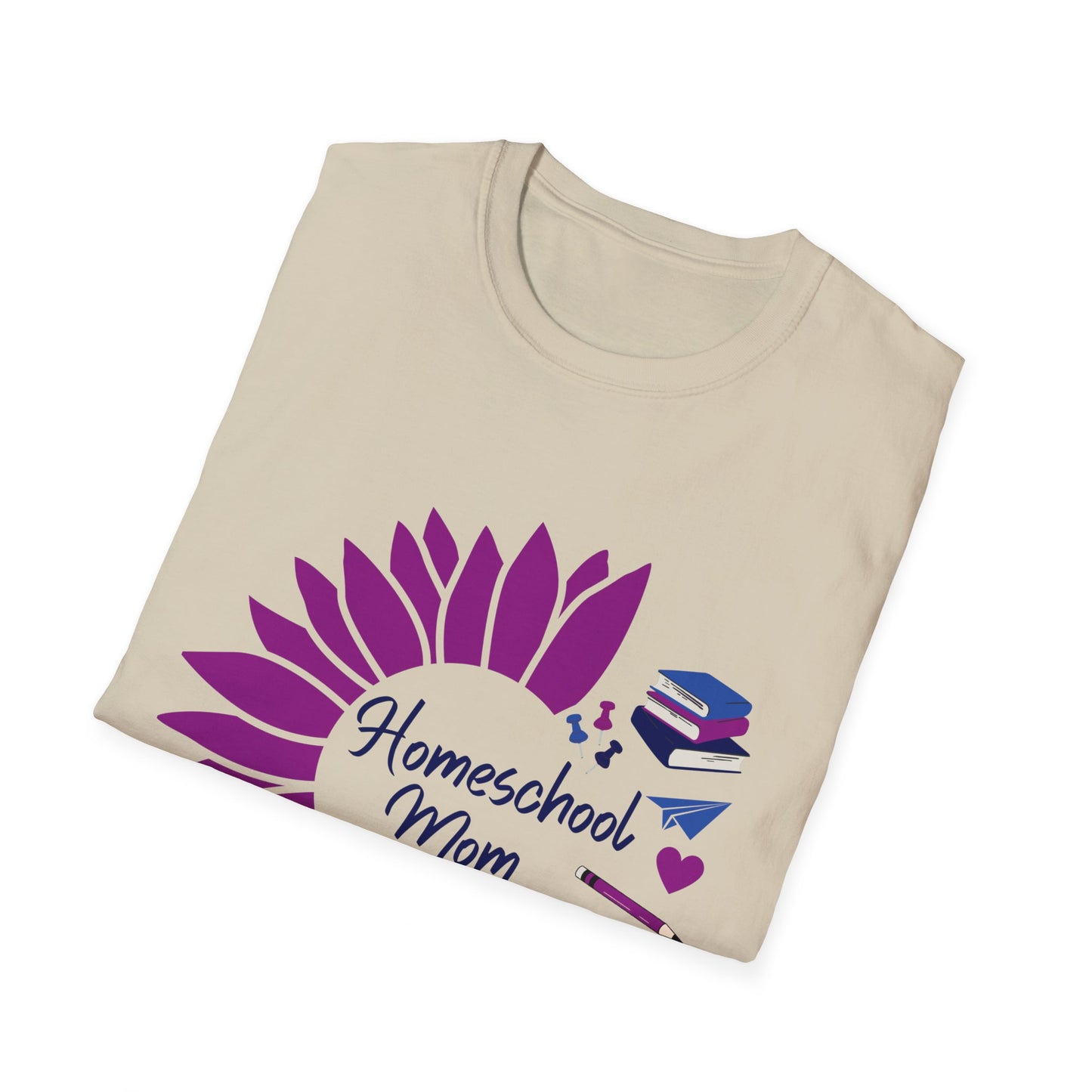 Homeschool Mom | Sunflower and School Supplies T-Shirt