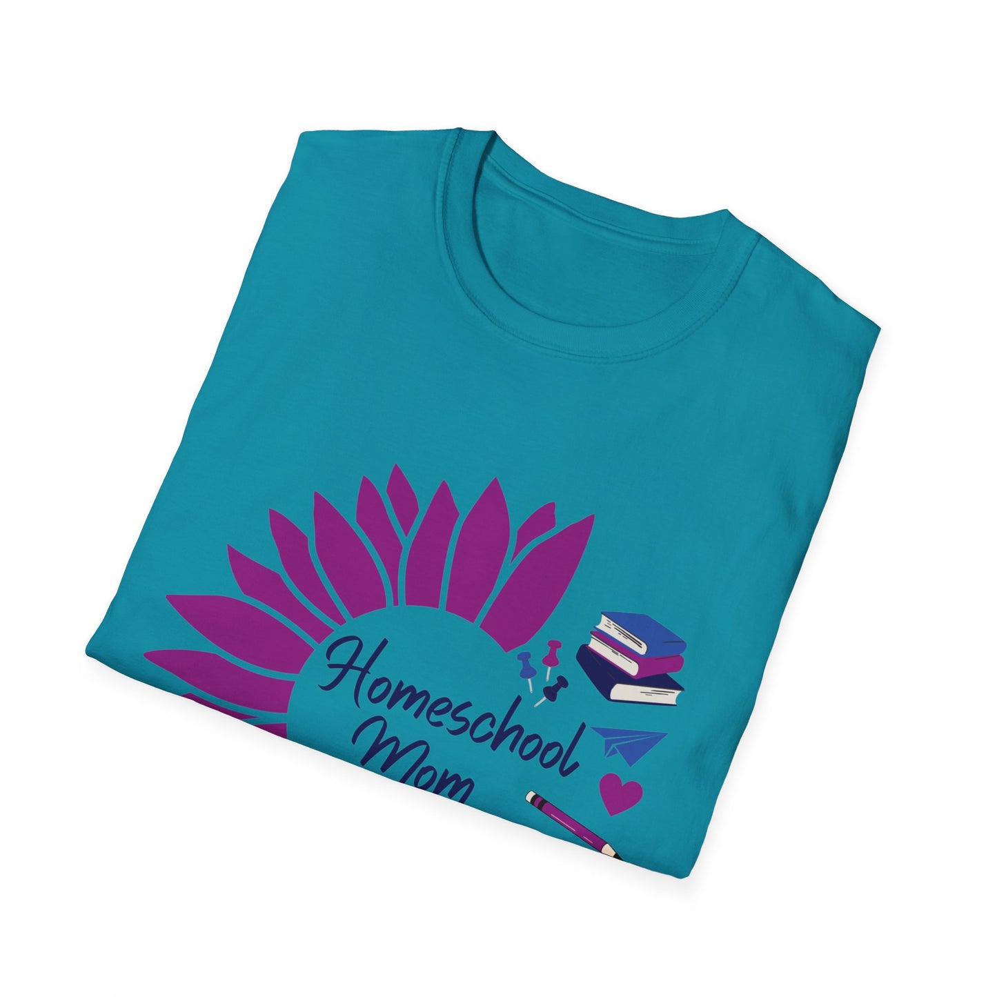 Homeschool Mom | Sunflower and School Supplies T-Shirt