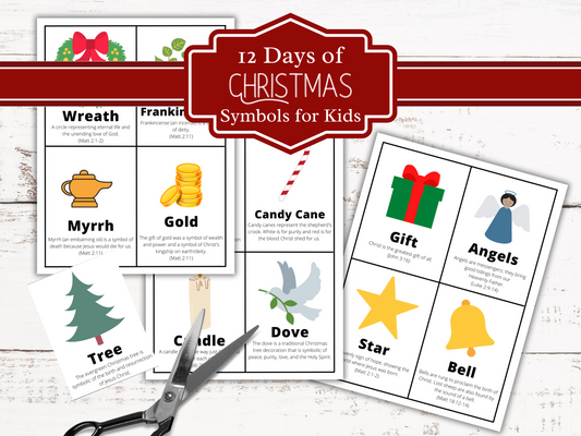 12 Days of Christmas Symbols for Kids