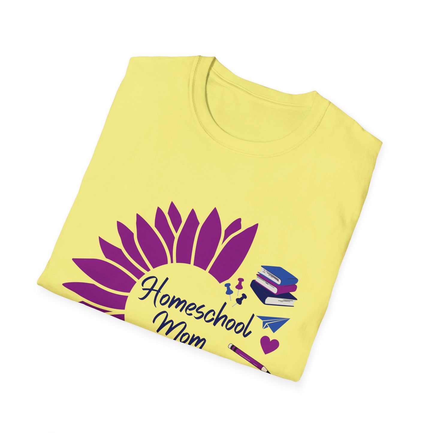 Homeschool Mom | Sunflower and School Supplies T-Shirt