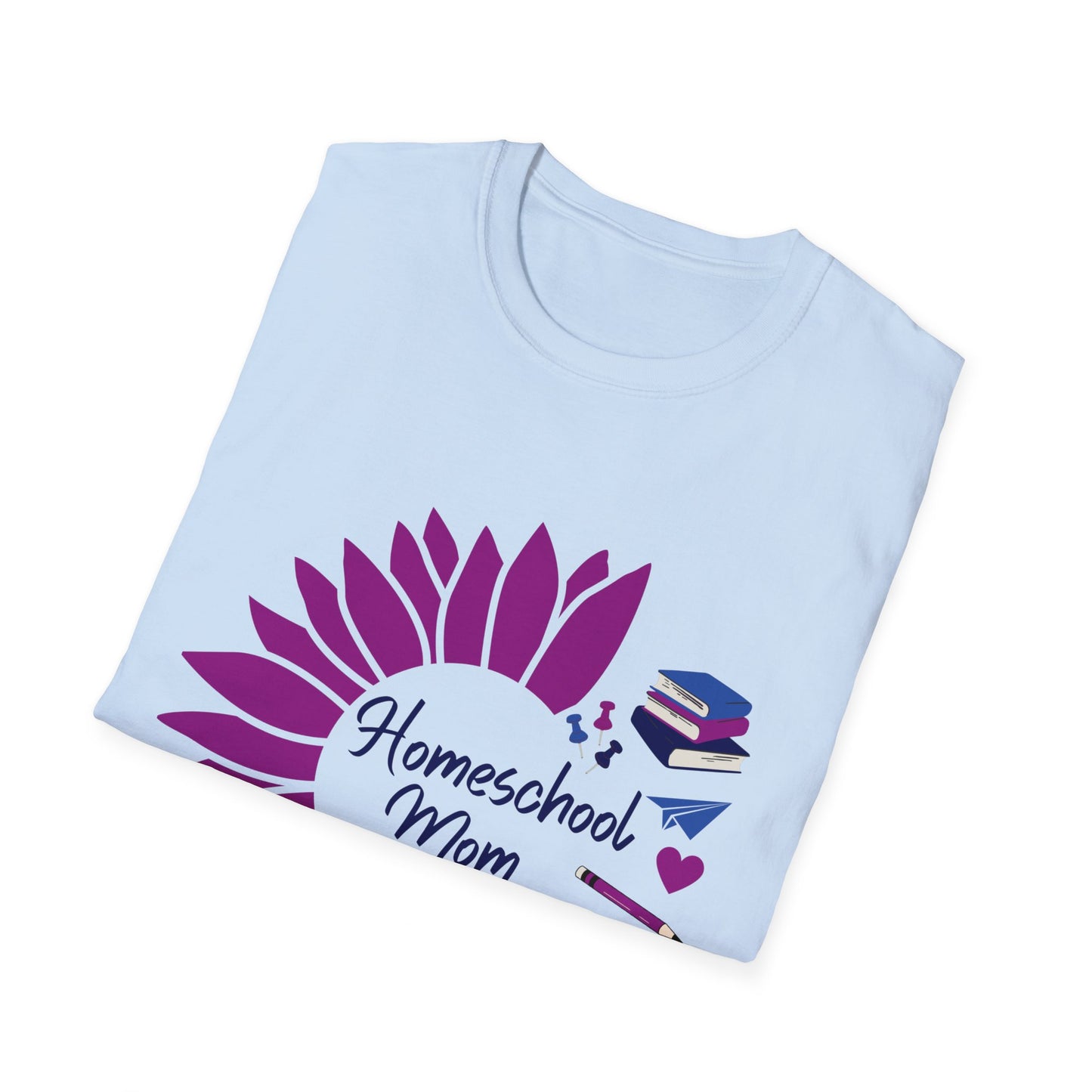 Homeschool Mom | Sunflower and School Supplies T-Shirt