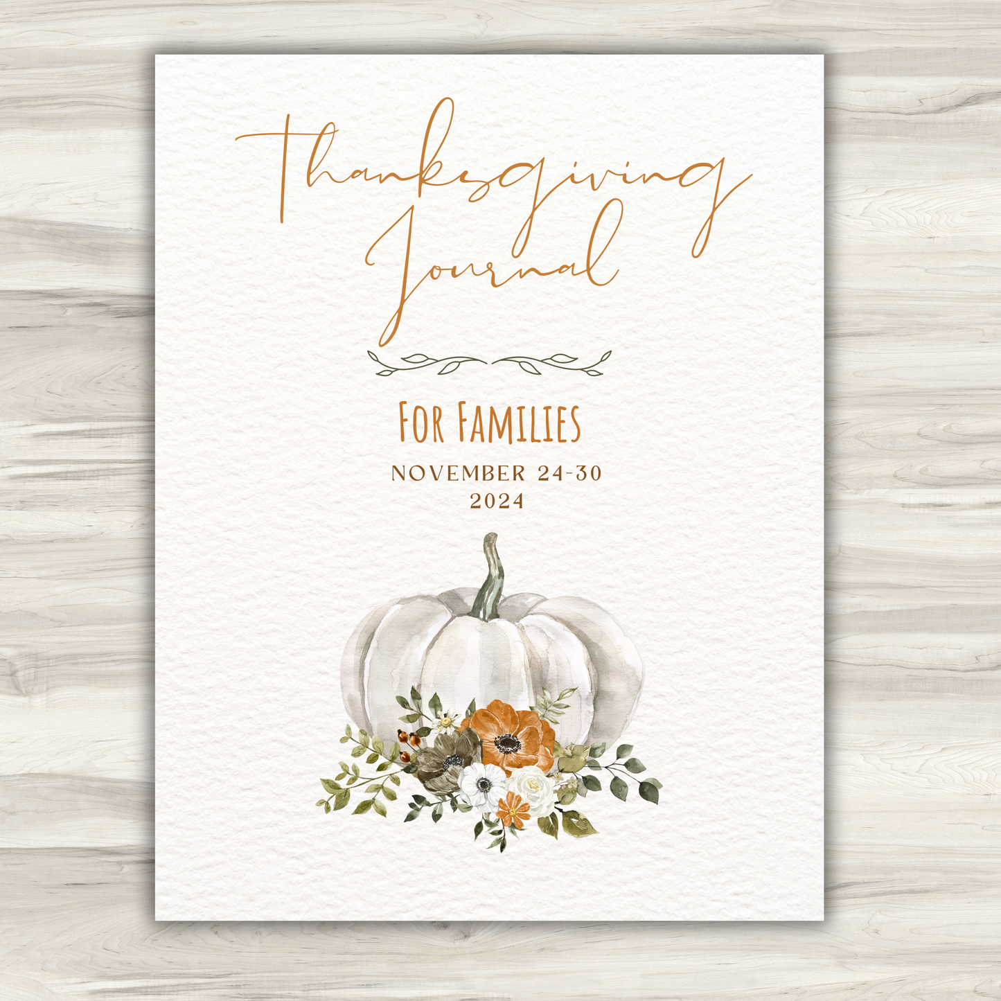 Family Thanksgiving Journal 2024: Embrace Gratitude and Create Lasting Memories | Thanksgiving Activities for Kids