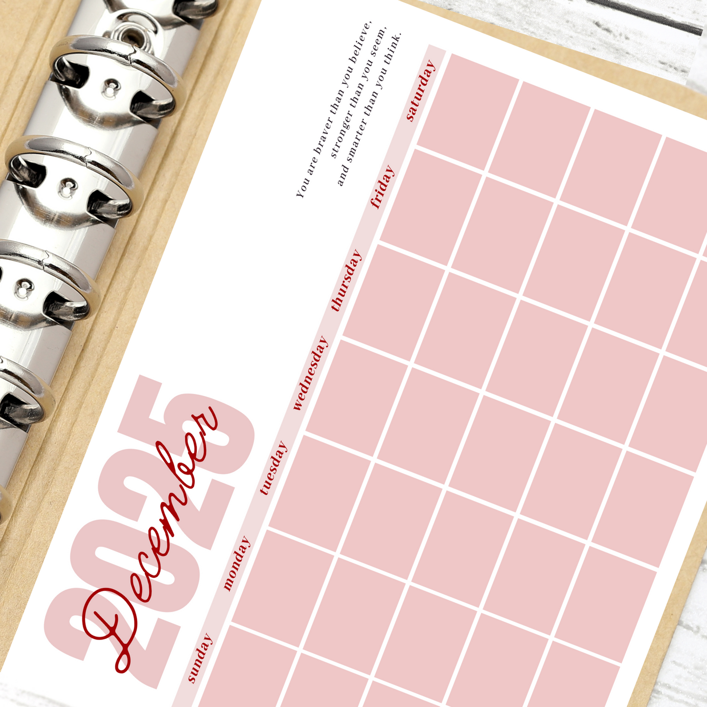 2025 Calendar with Motivation Cards | Yearly Organizer for Planning and Staying Inspired