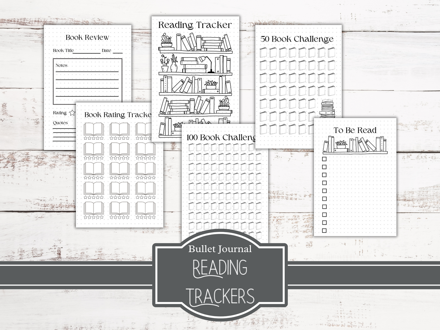 Reading Tracker Packet: A5 & 8.5x11 Printables for Book Lovers | book trackers