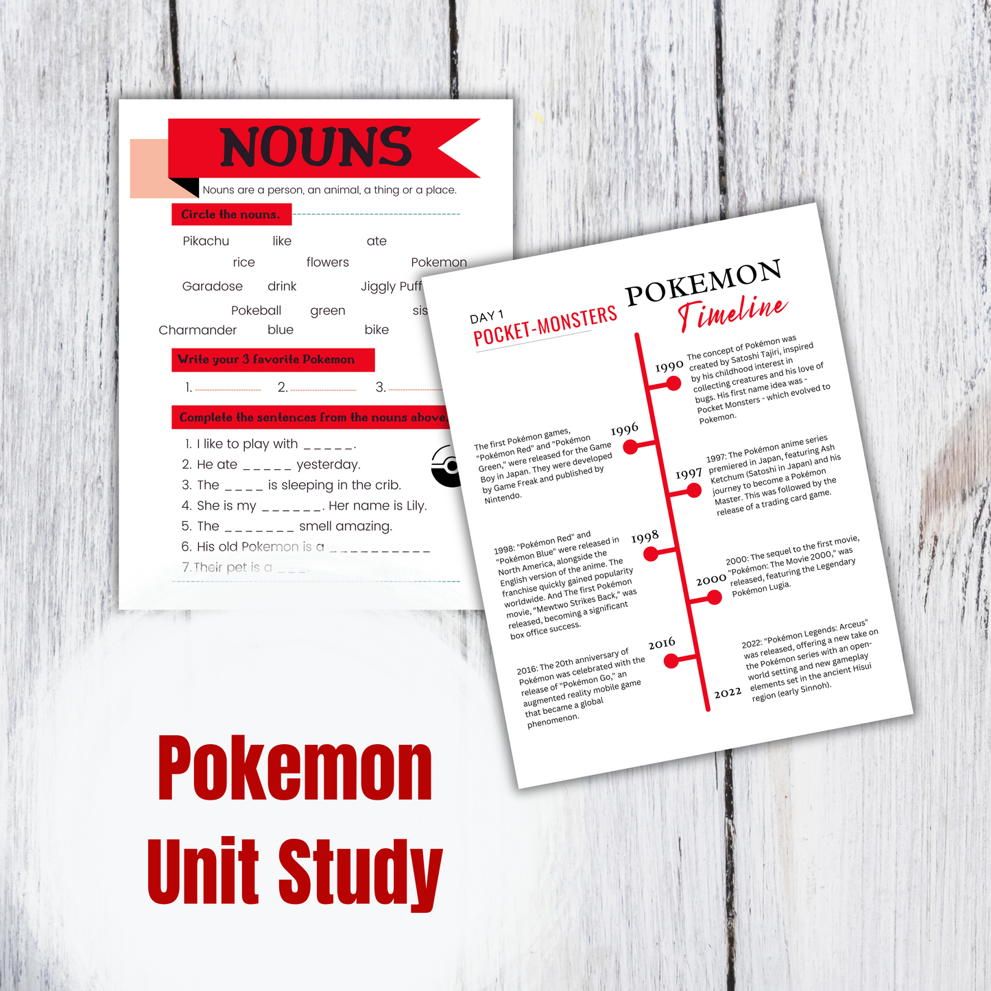 Pokemon Unit Study | Ages 7-10 | 1-Week