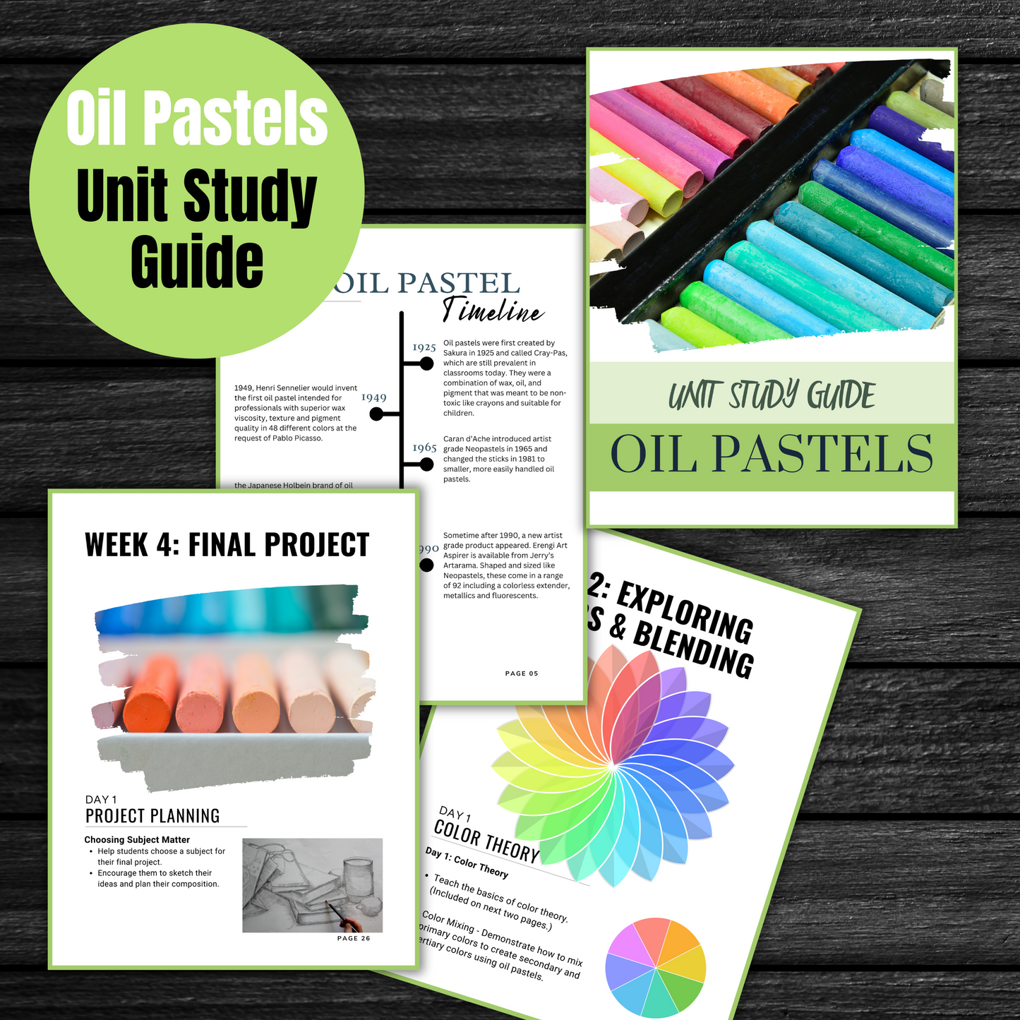 Oil Pastels Unit Study Guide