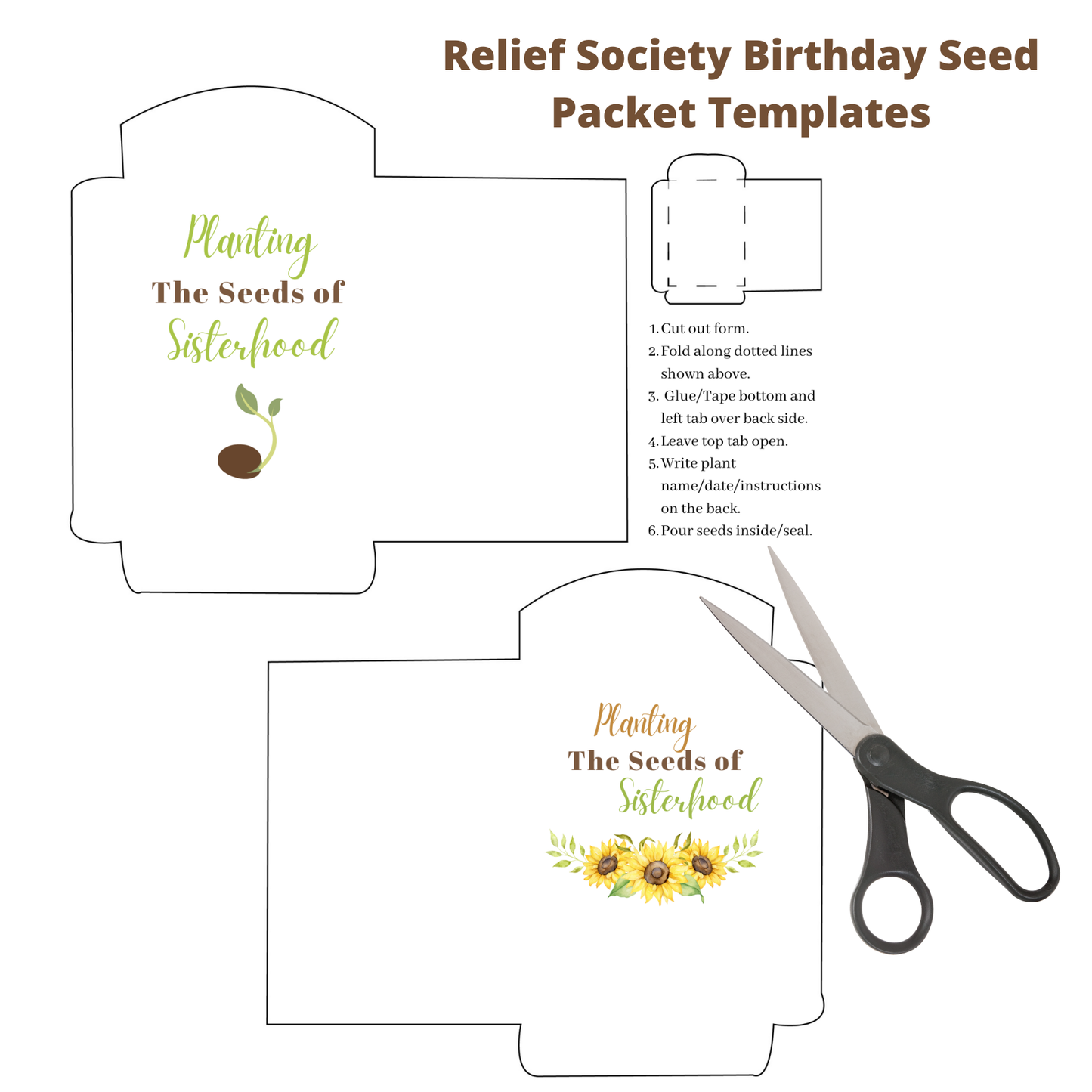 2025 Relief Society Birthday Packet | Invitations & Party Supplies for LDS Women | Sunflowers