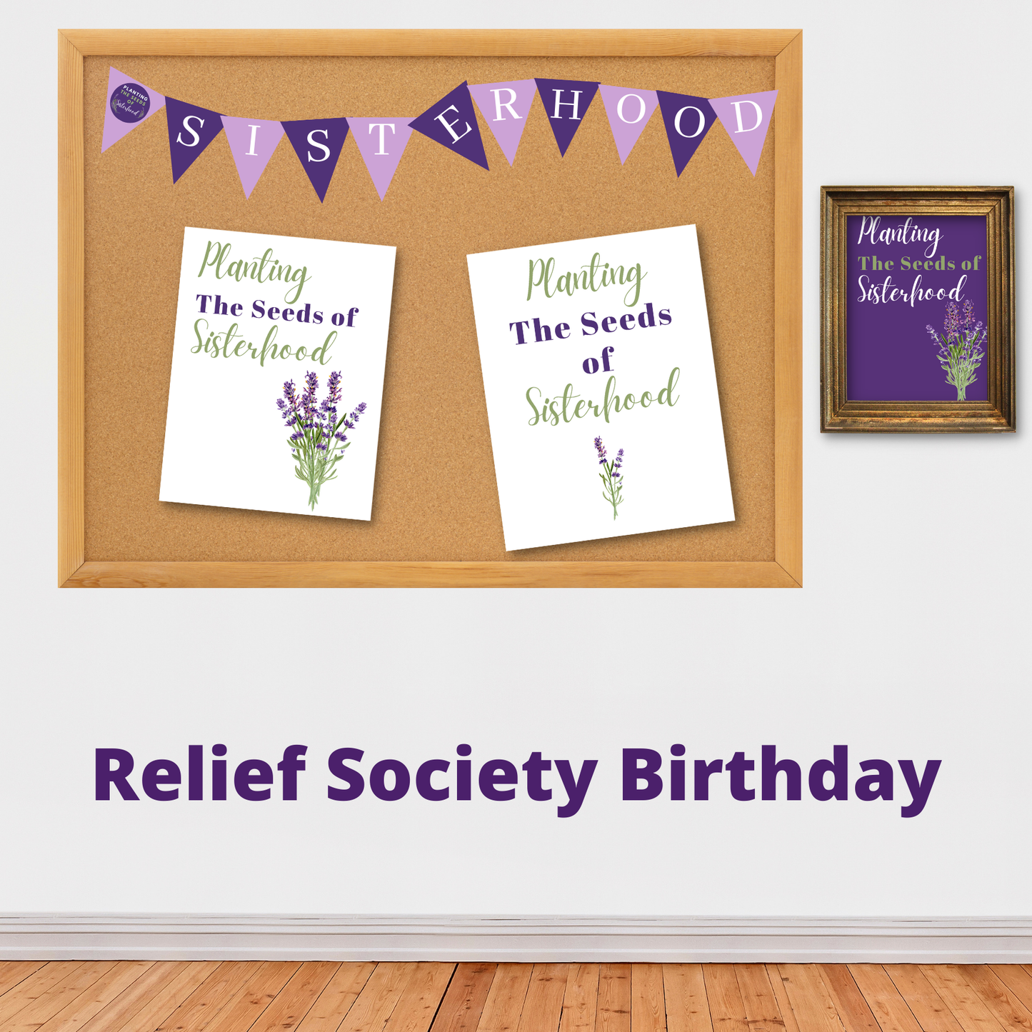 Relief Society Birthday Invite Packet | Customizable & Instant Download | Lavender