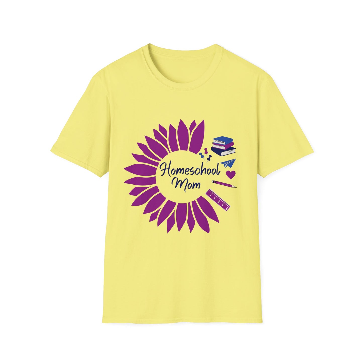 Homeschool Mom | Sunflower and School Supplies T-Shirt