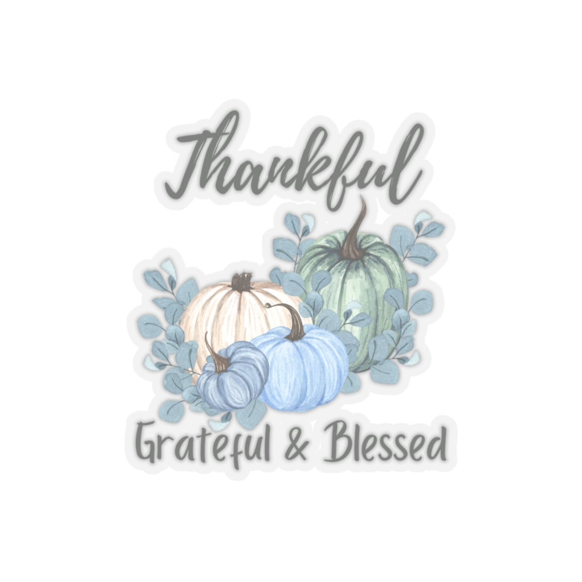 Stickers - Fall Pumpkins Thankful Grateful Blessed Design