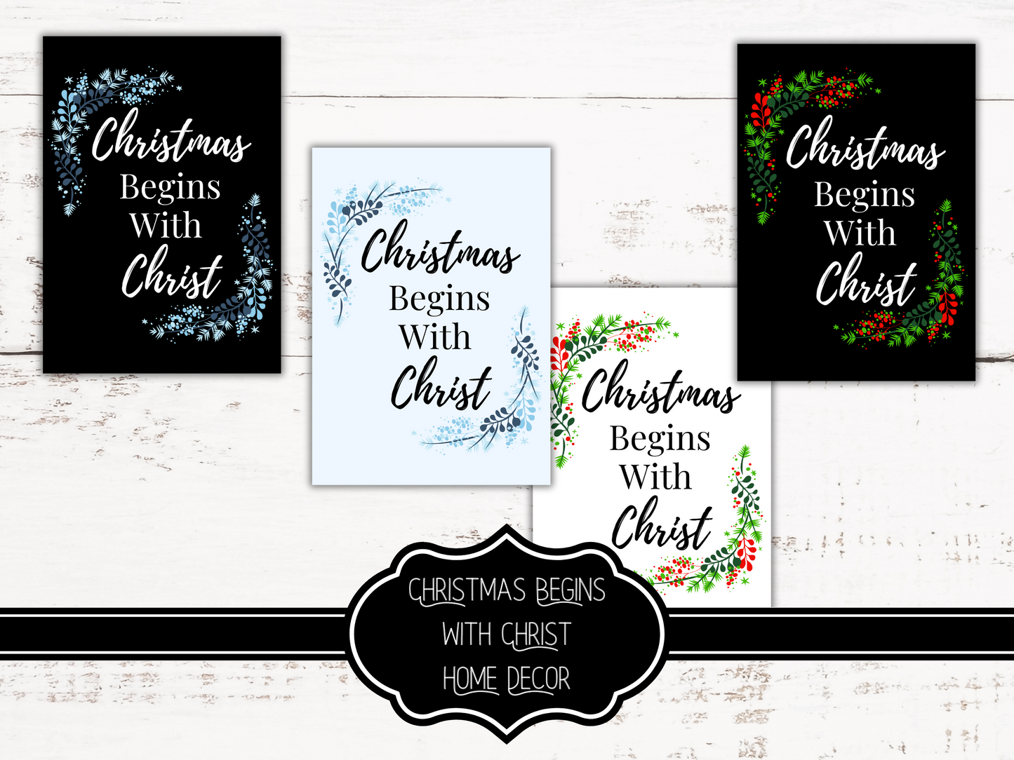 Christmas Begins with Christ Printable | Christian Home Decor