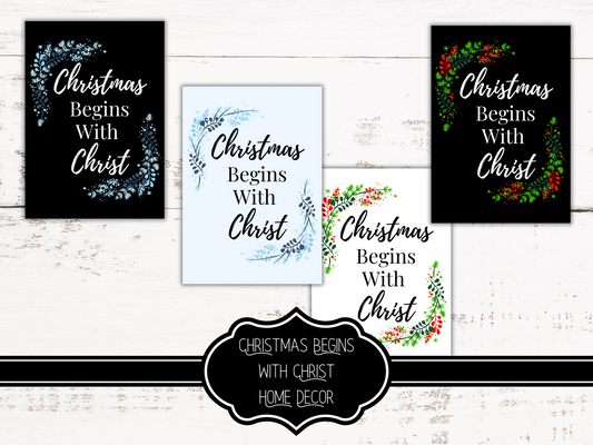 Christmas Begins with Christ Printable | Christian Home Decor