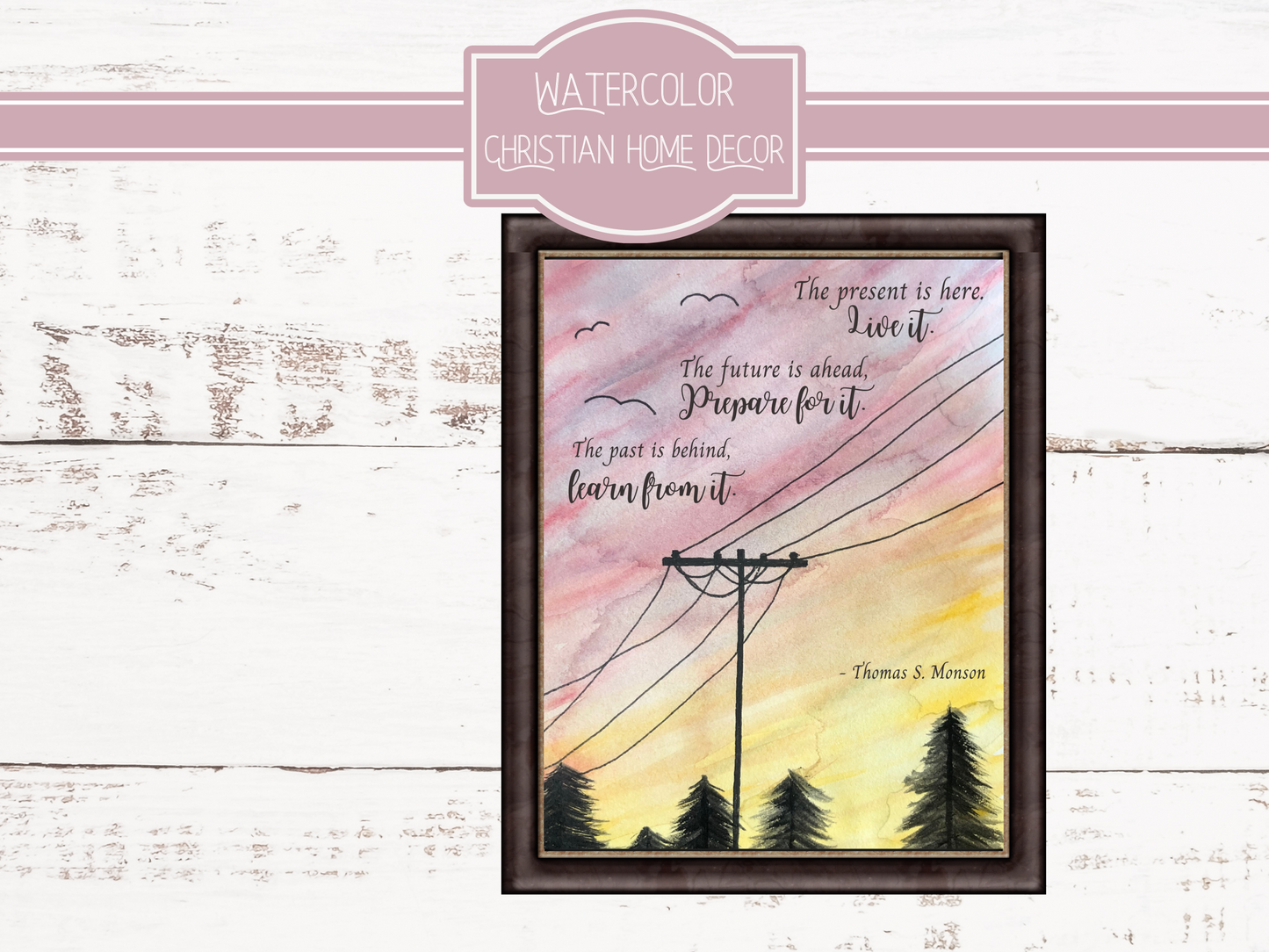 Watercolor Christian Home Decor