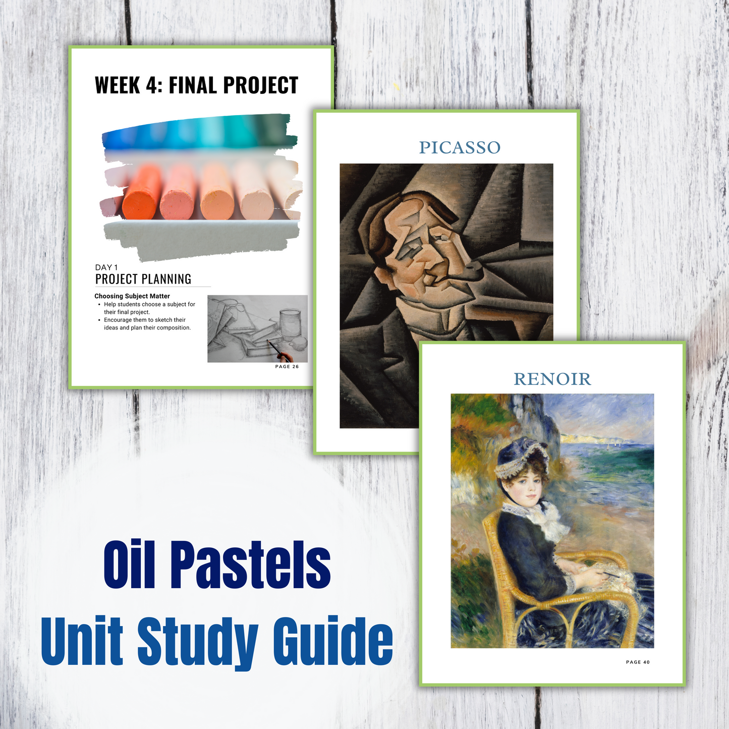 Oil Pastels Unit Study Guide