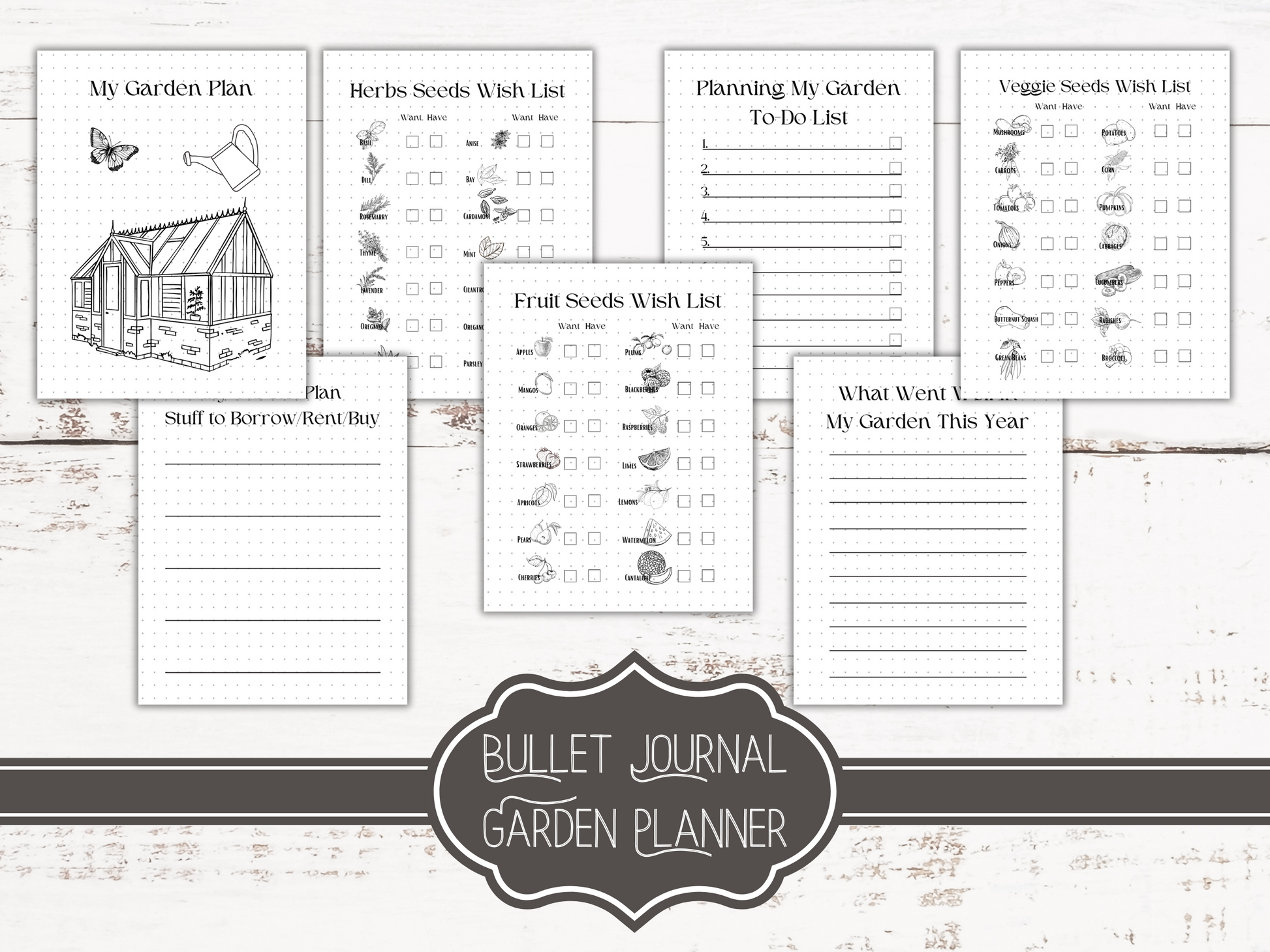 Bullet Journal Garden Planner