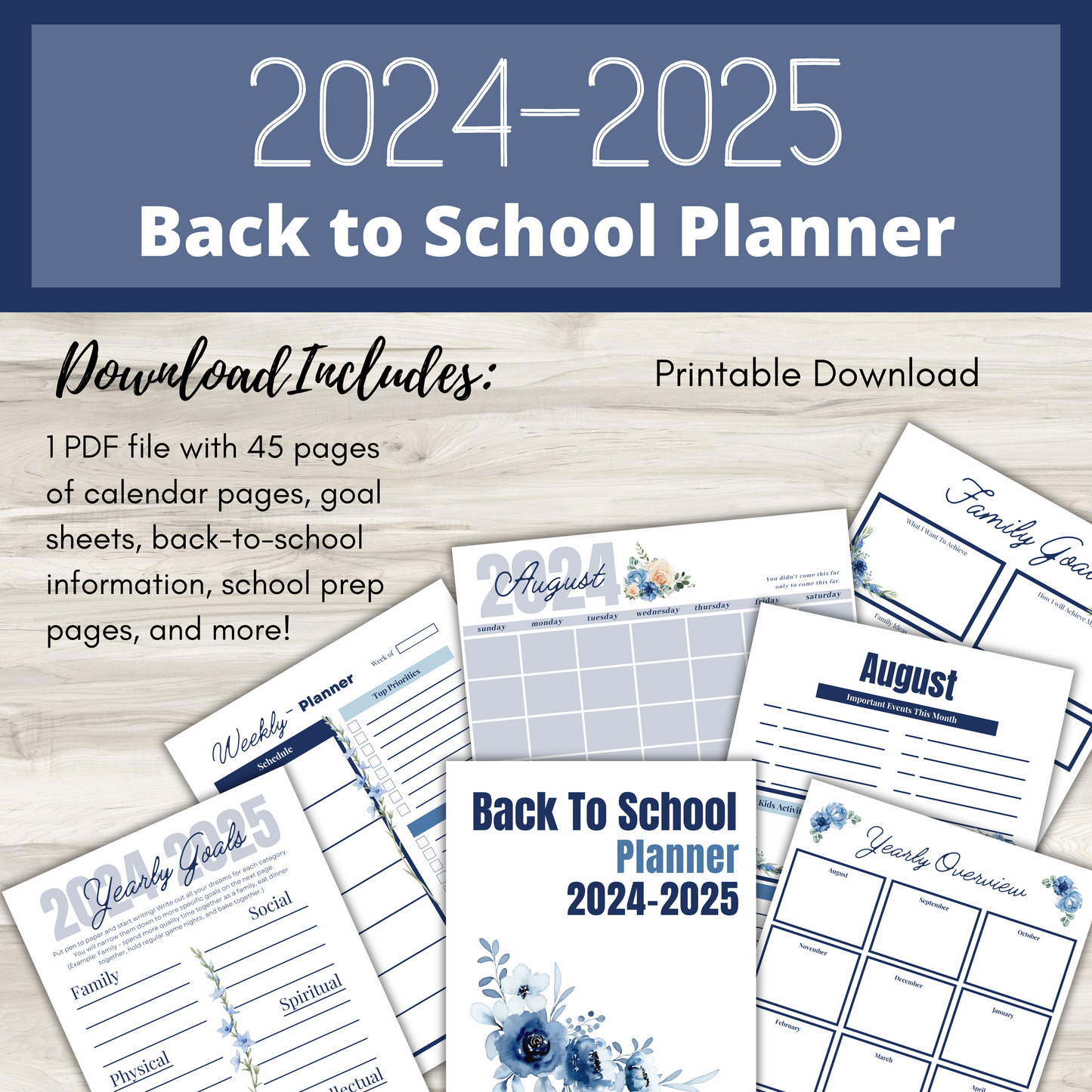 Back to School Planner 2024-2025