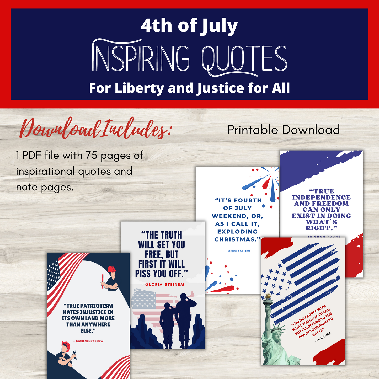 4th of July Inspiring Quotes for Liberty and Justice for All