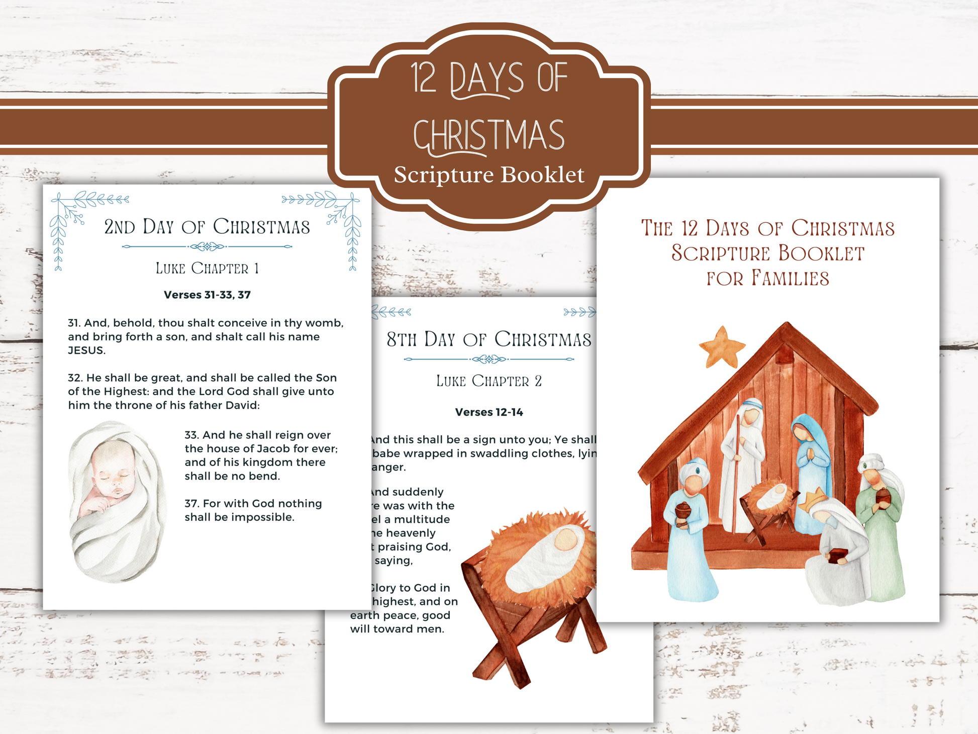 12 Days of Christmas Scripture Booklet