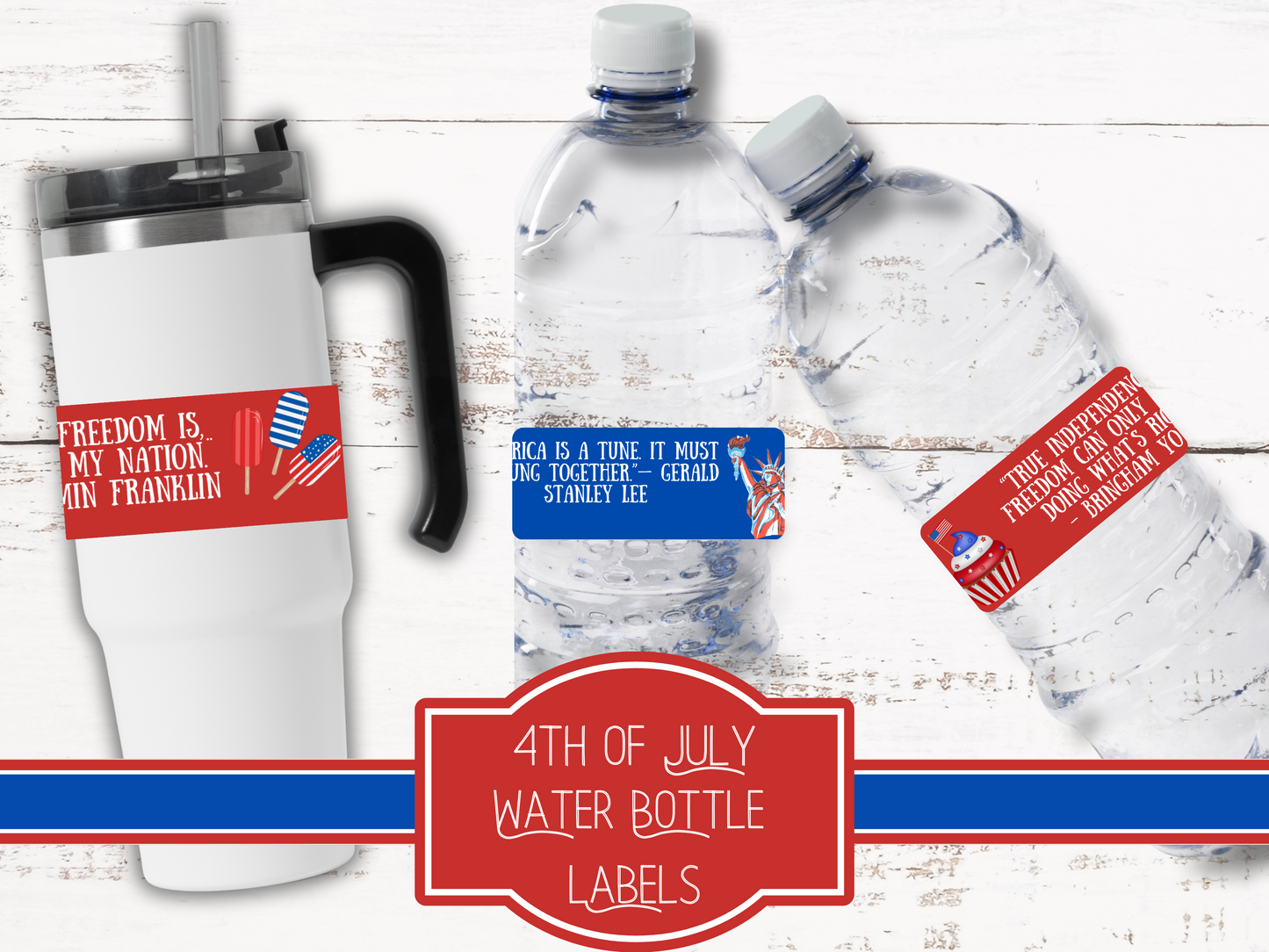 4th of July Labels | Inspirational Quotes | Freedom | Liberty | America | USA