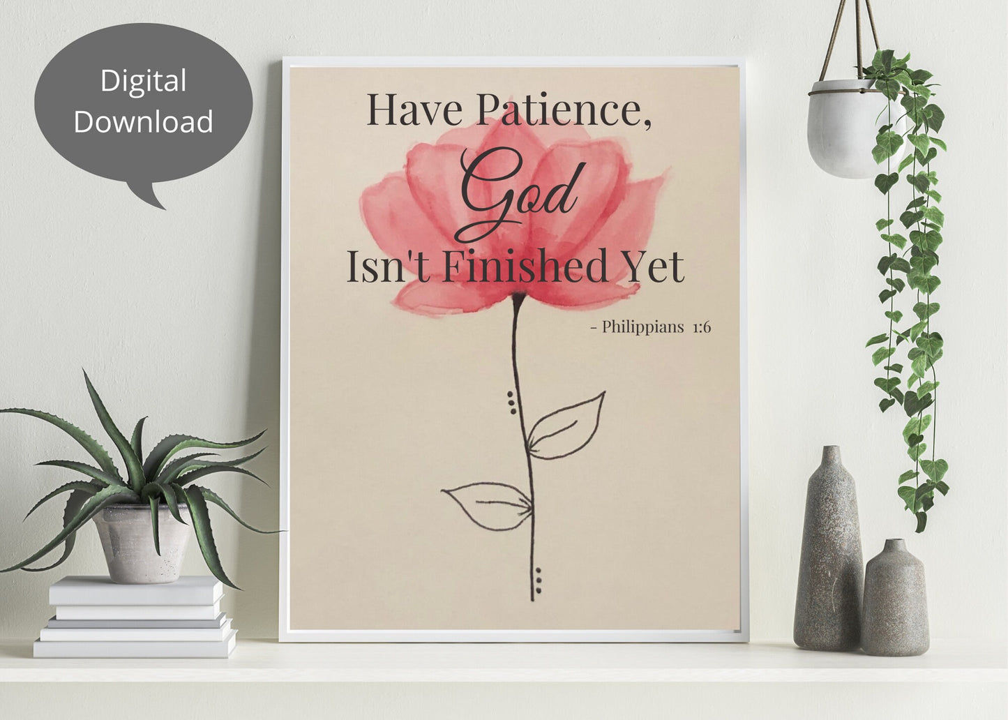 Have Patience, God Isn't Finished Yet | Handmade LDS Home Decor Print | Inspirational Gift