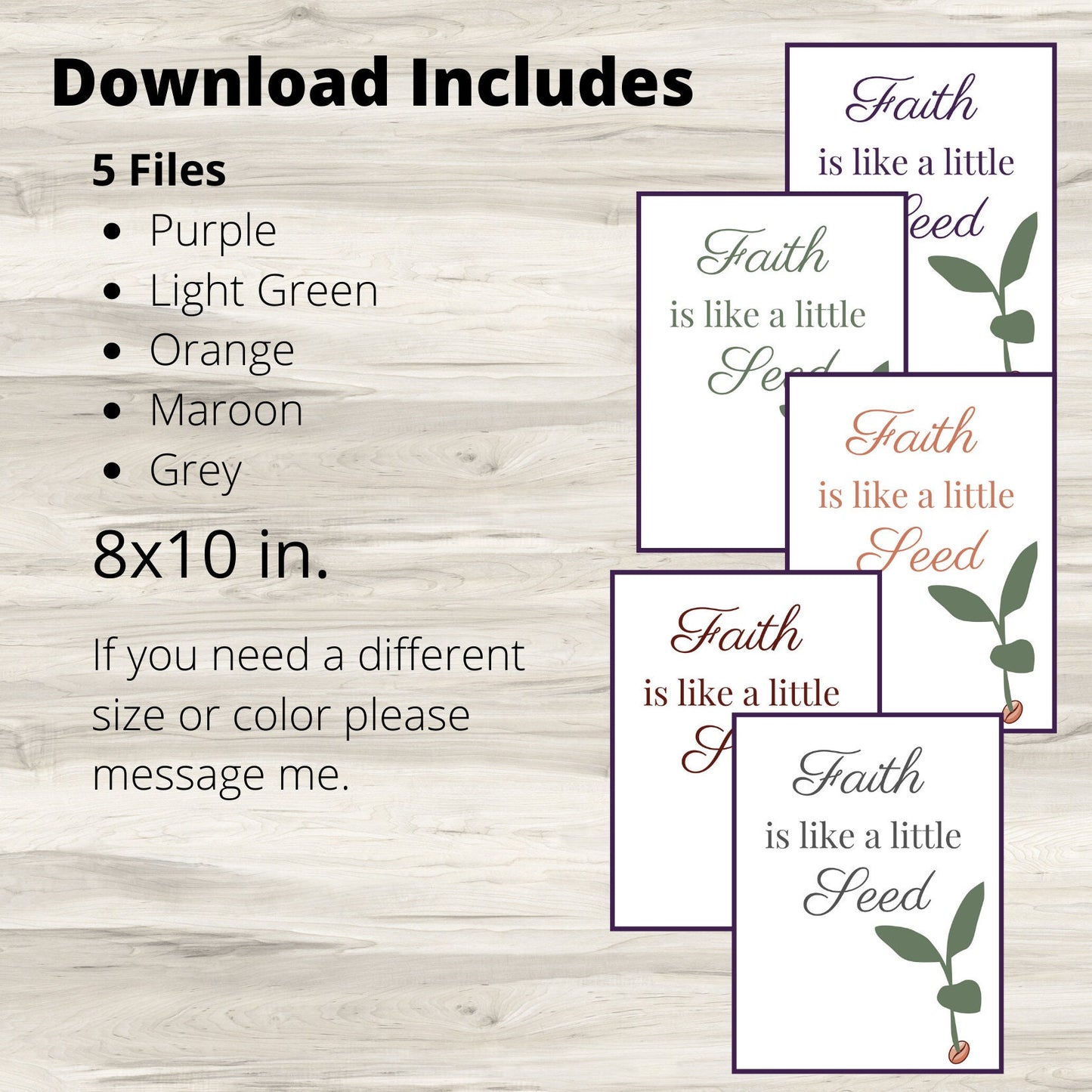 Faith is Like a Little Seed - Vibrant LDS Printables for Home Decor