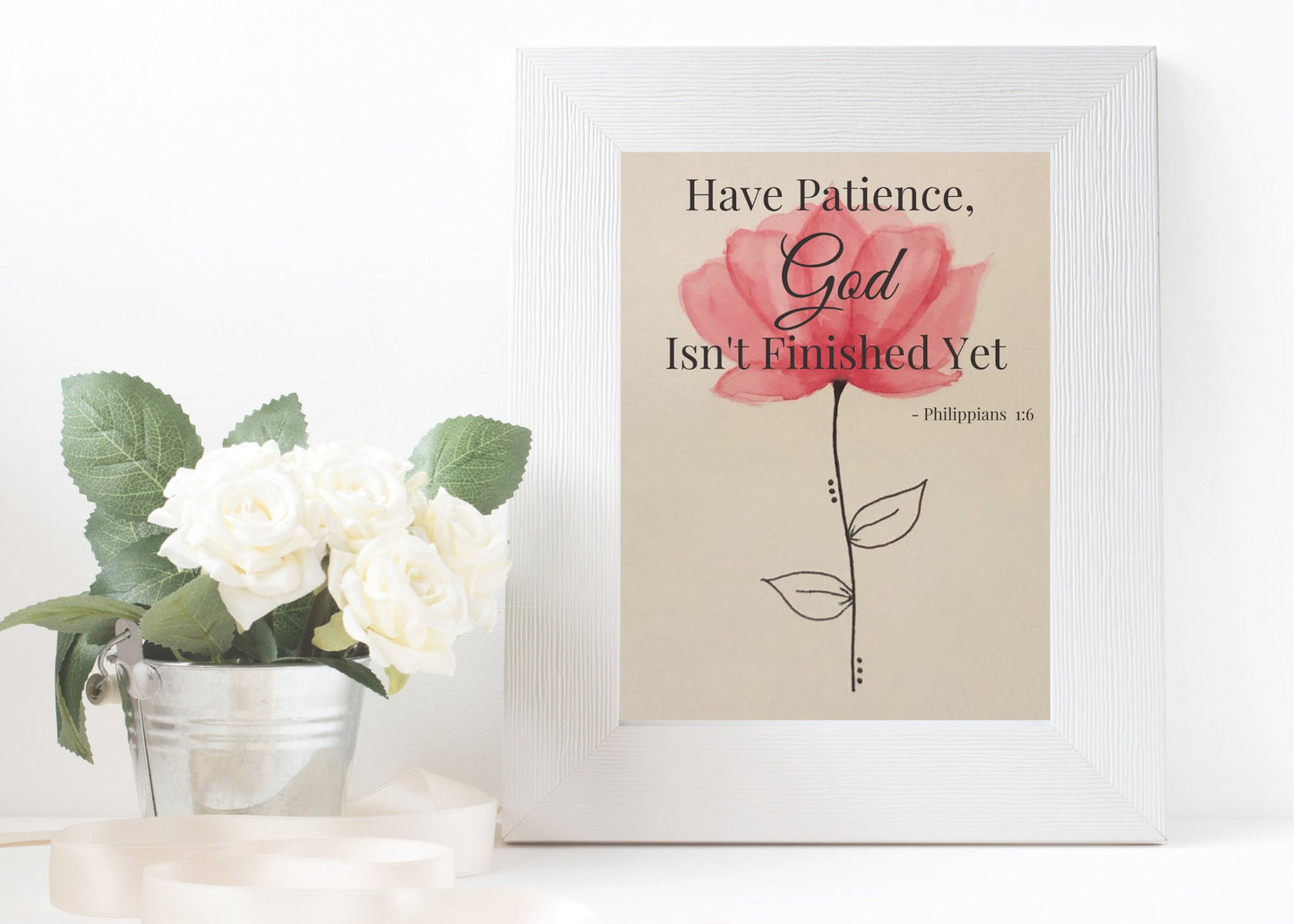 Have Patience, God Isn't Finished Yet | Handmade LDS Home Decor Print | Inspirational Gift