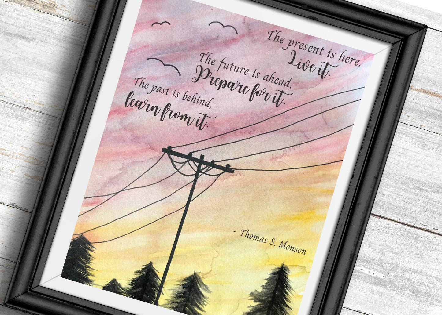 LDS Watercolor Quote | Printable Home Decor | Thomas S Monson, Inspirational Quotes