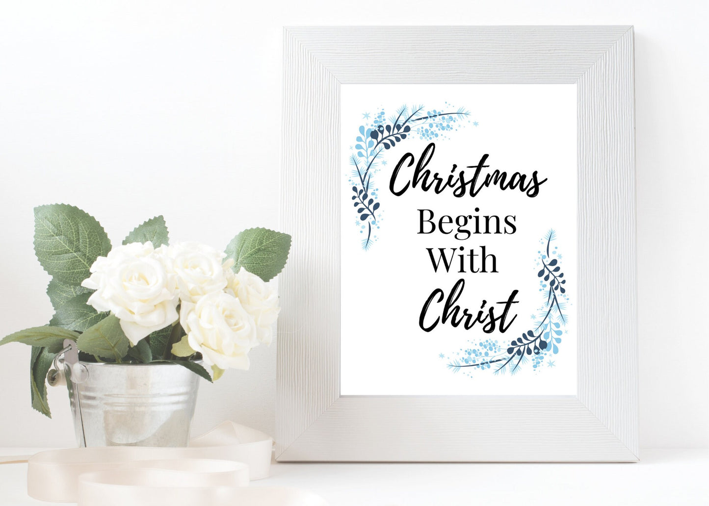 Christmas Begins with Christ Printable | Christian Home Decor