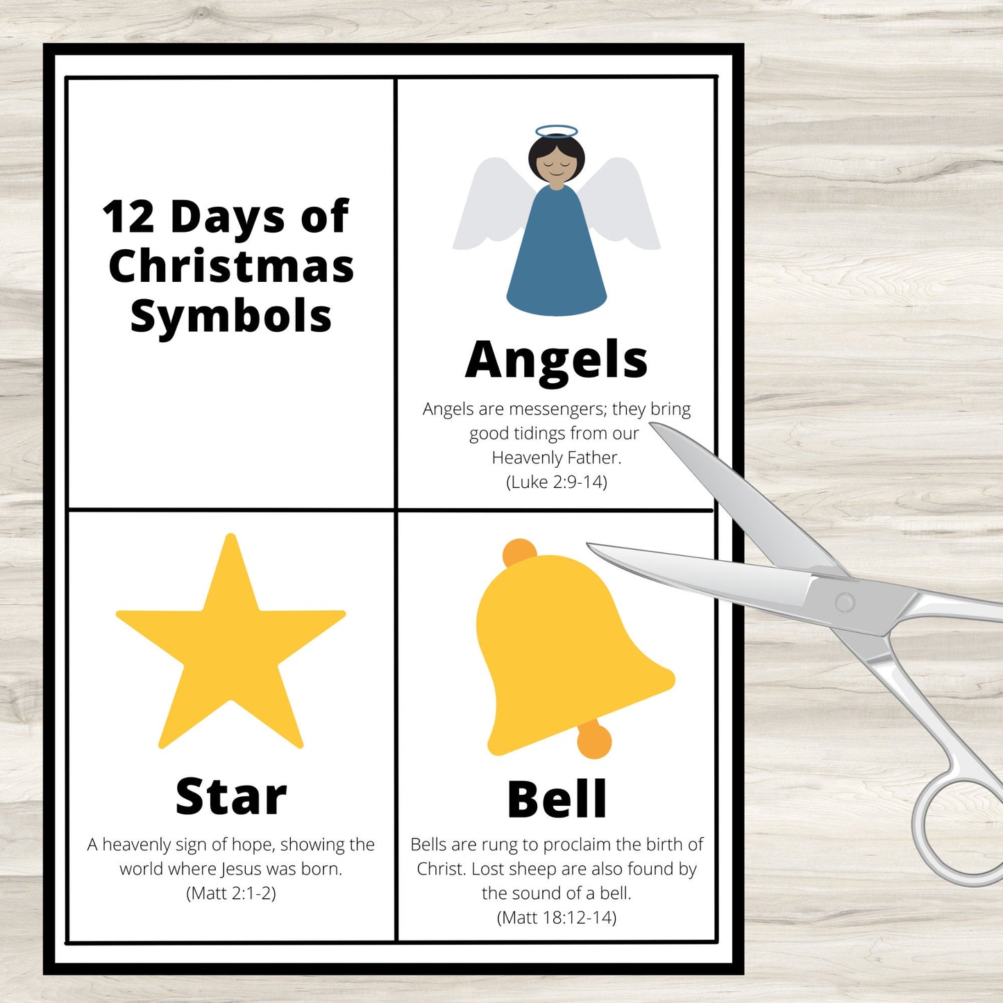 12 Days of Christmas Symbols for Kids - Educational Holiday Activity Set