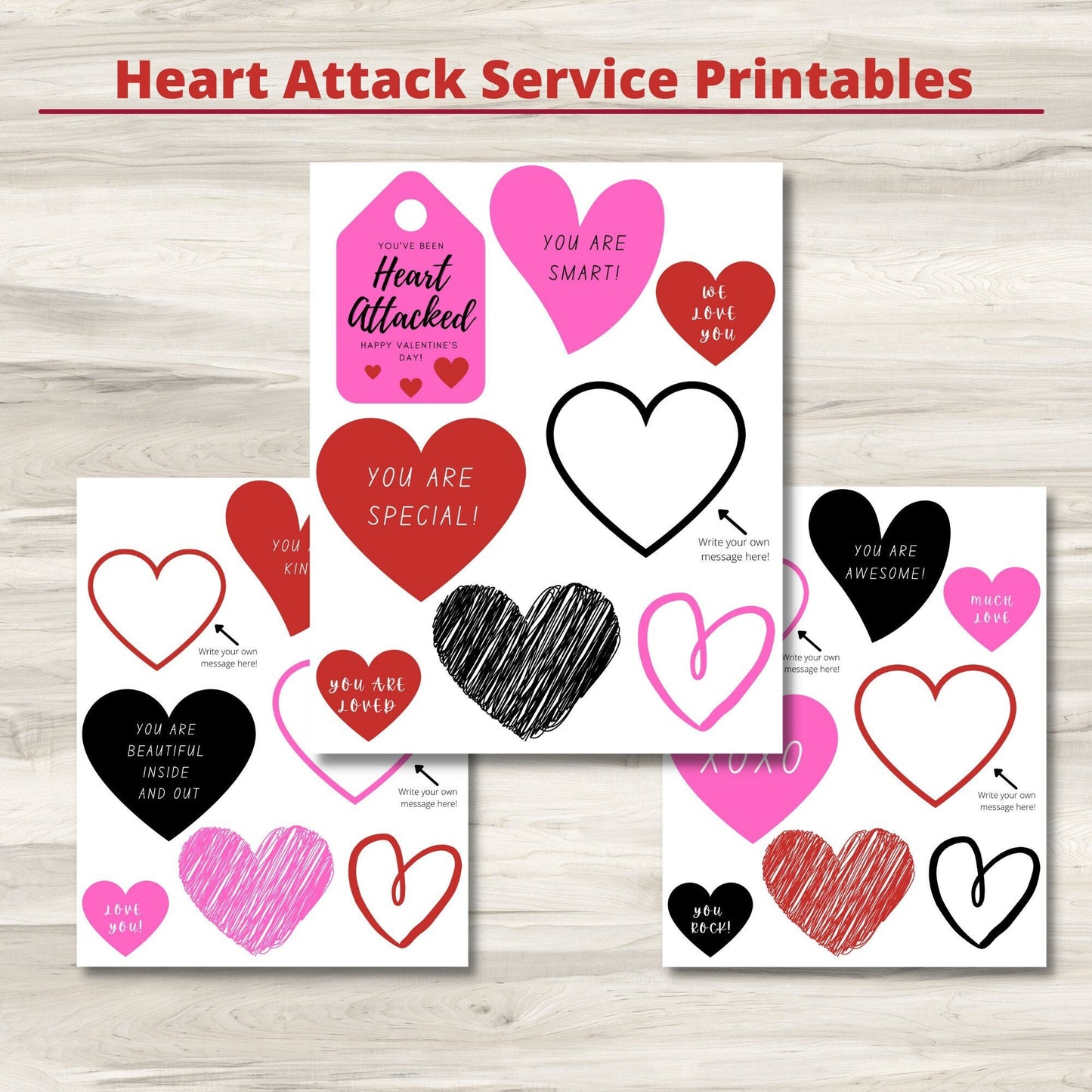 Valentine's Kindness Challenge: Heart Attack Printable Activity | Printable Youth Activity and Service Idea | Classroom Valentines |