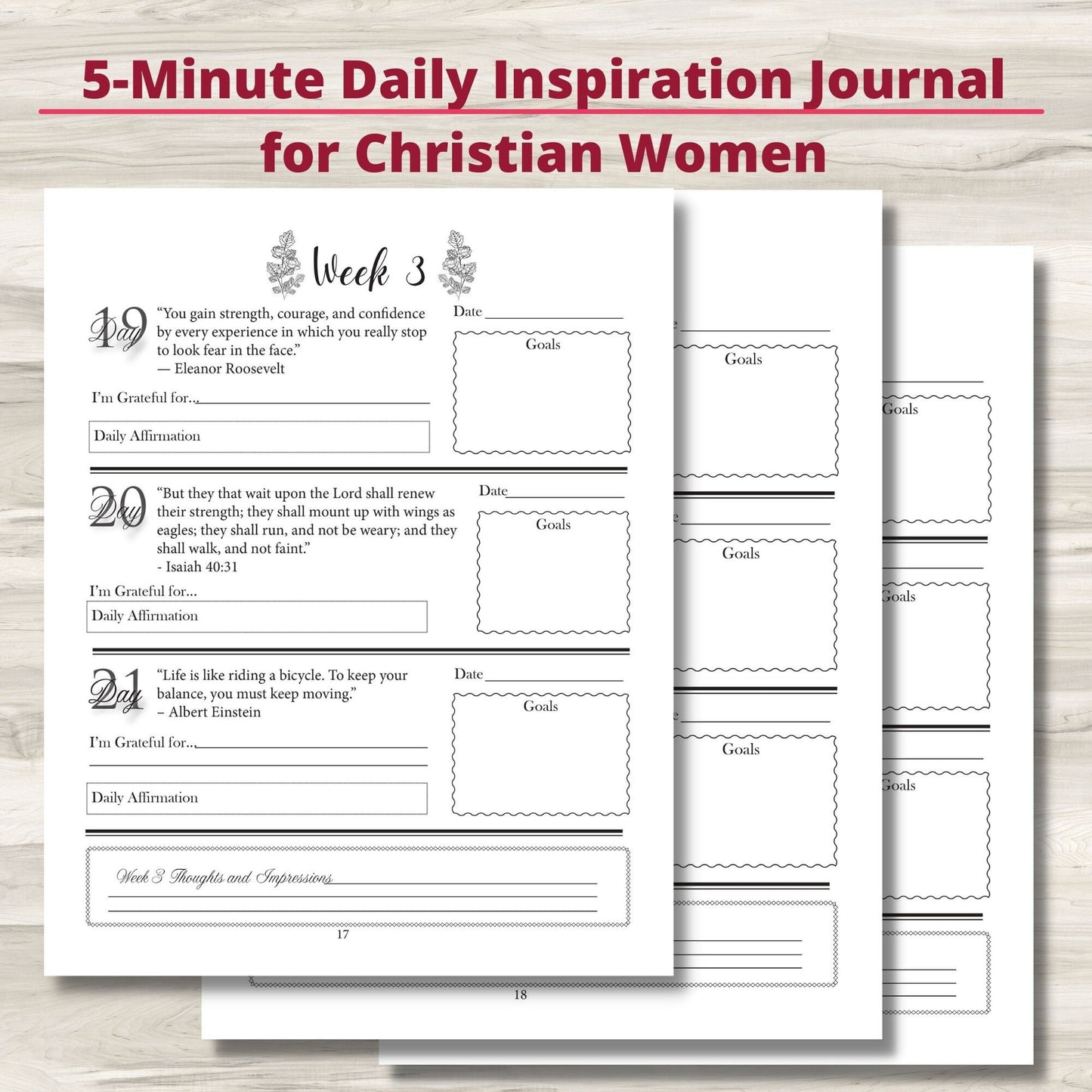 Daily Inspiration Journal for Christian Women | 5-Minute Devotional & Reflections