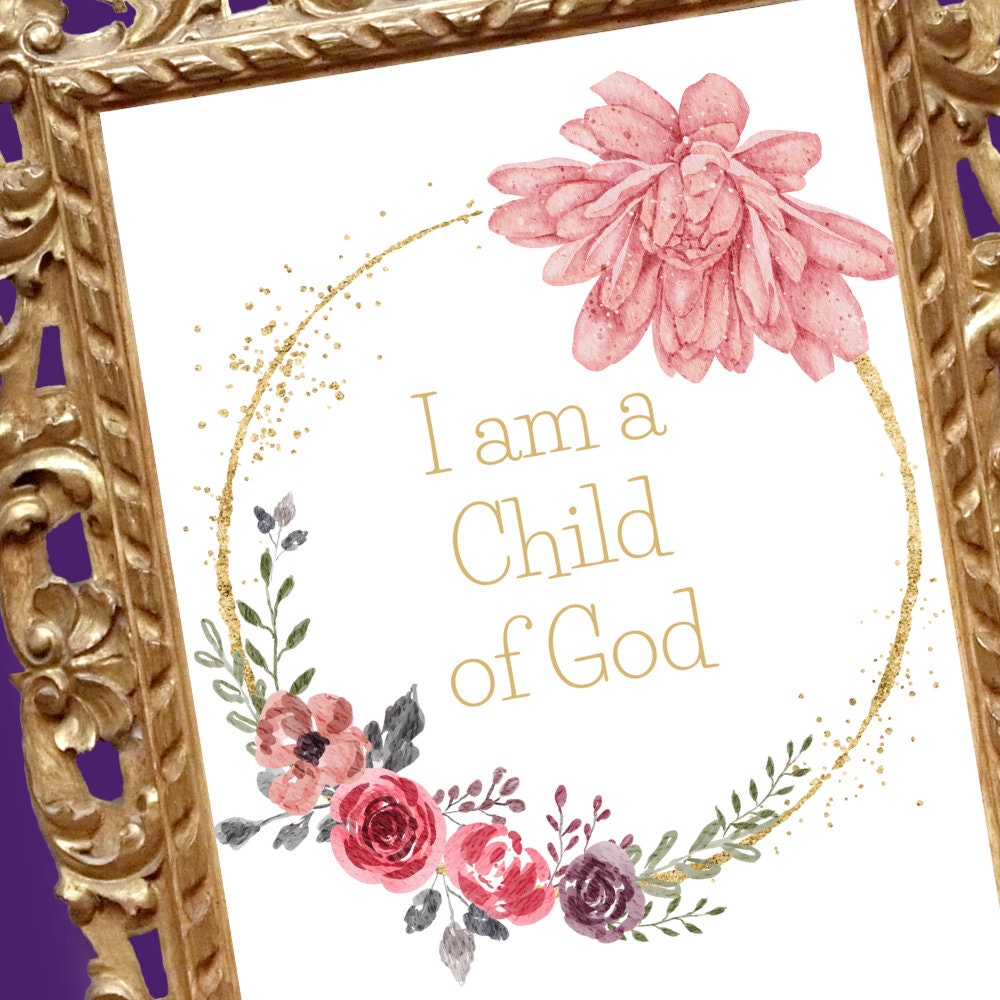 I am a Child of God Christian Home Decor - Inspiring Wall Art for Faithful Homes