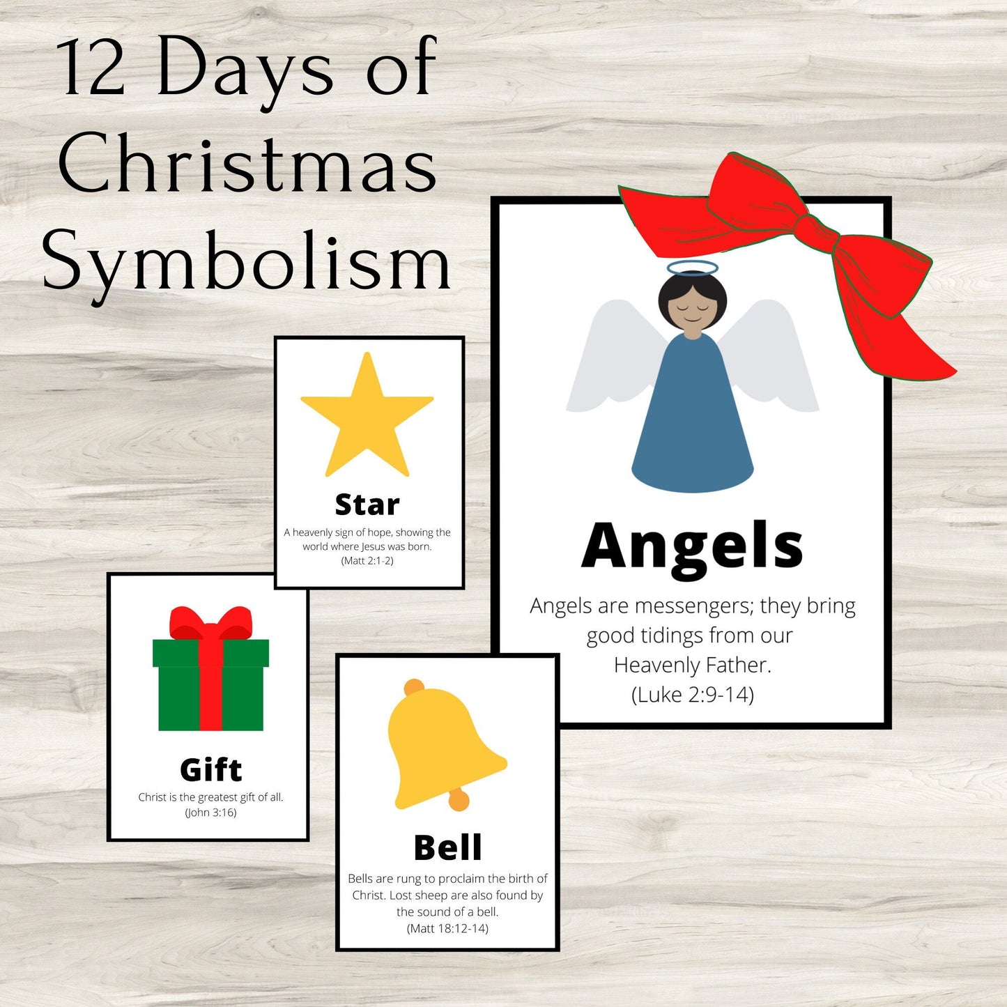 12 Days of Christmas Symbols for Kids - Educational Holiday Activity Set