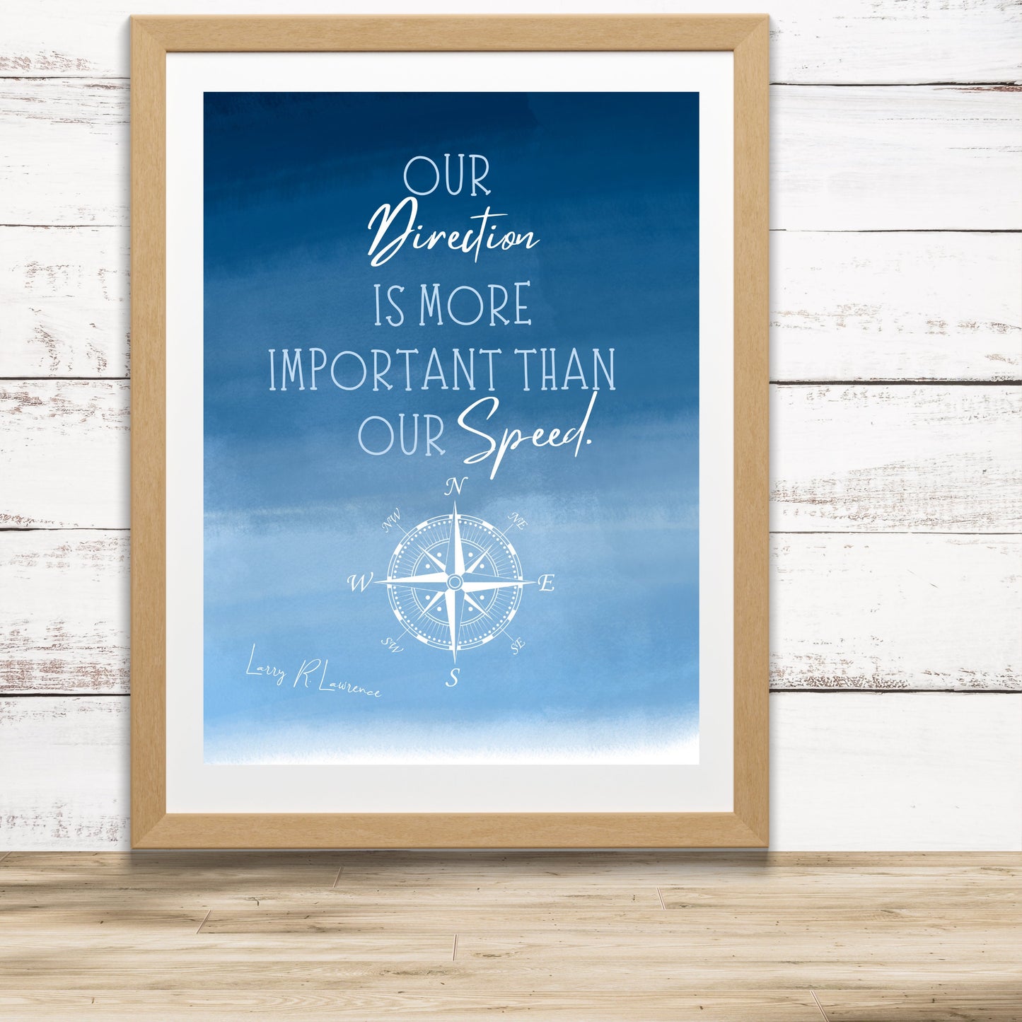 Our Direction is More Important than Our Speed - LDS Inspirational Home Decor