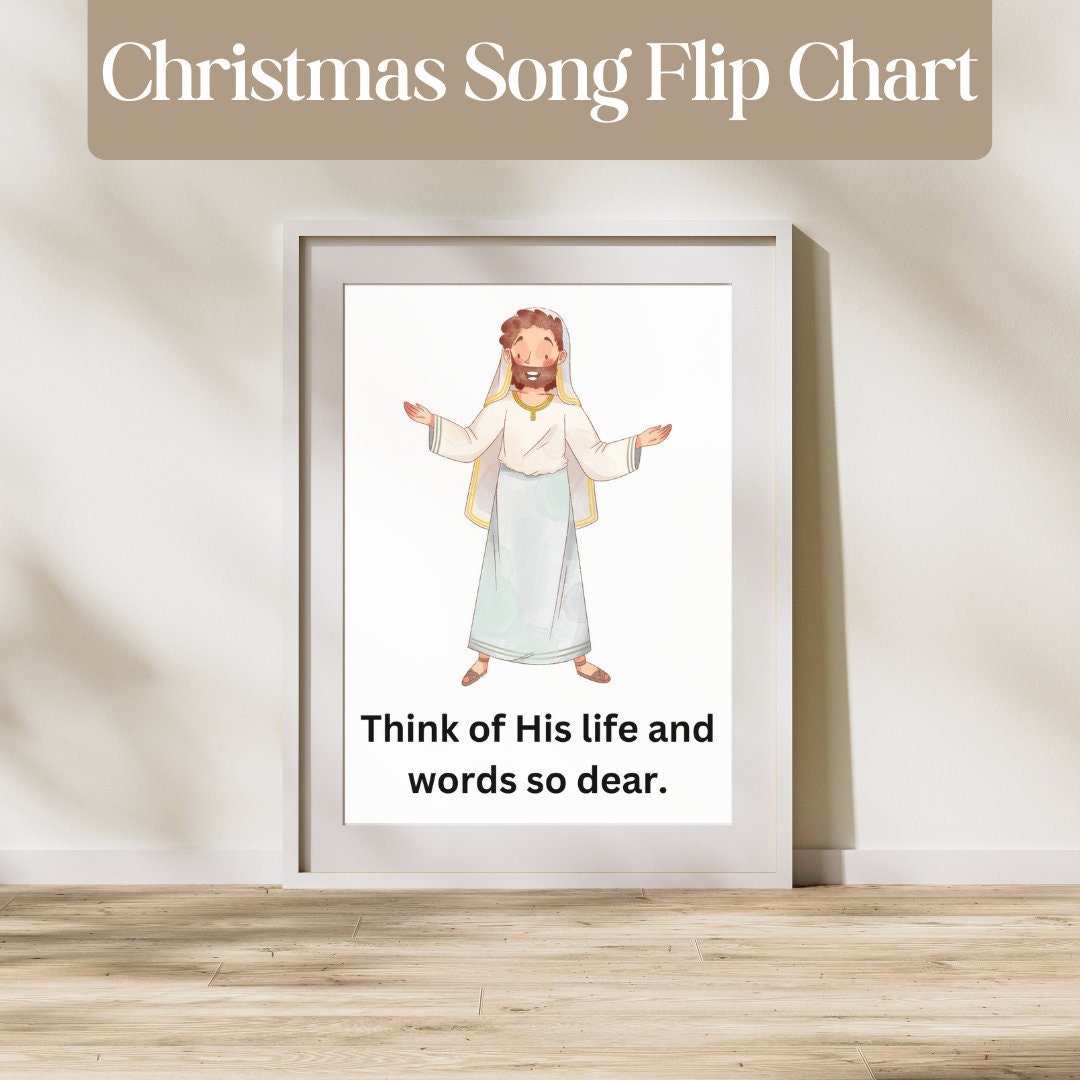 Primary Christmas Song Flip Chart - Festive Songs for Kids - Interactive and Educational