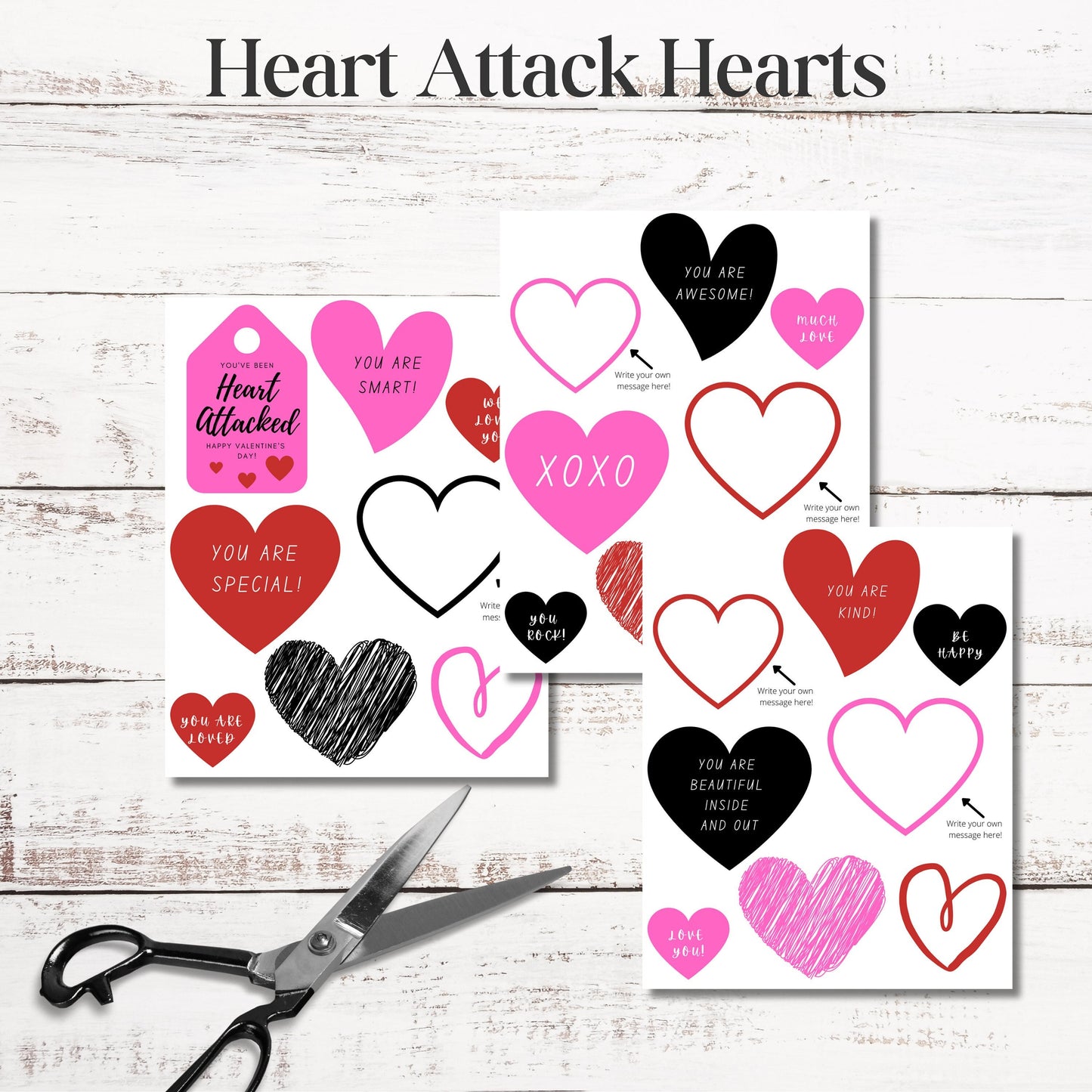 Valentine's Kindness Challenge: Heart Attack Printable Activity | Printable Youth Activity and Service Idea | Classroom Valentines |