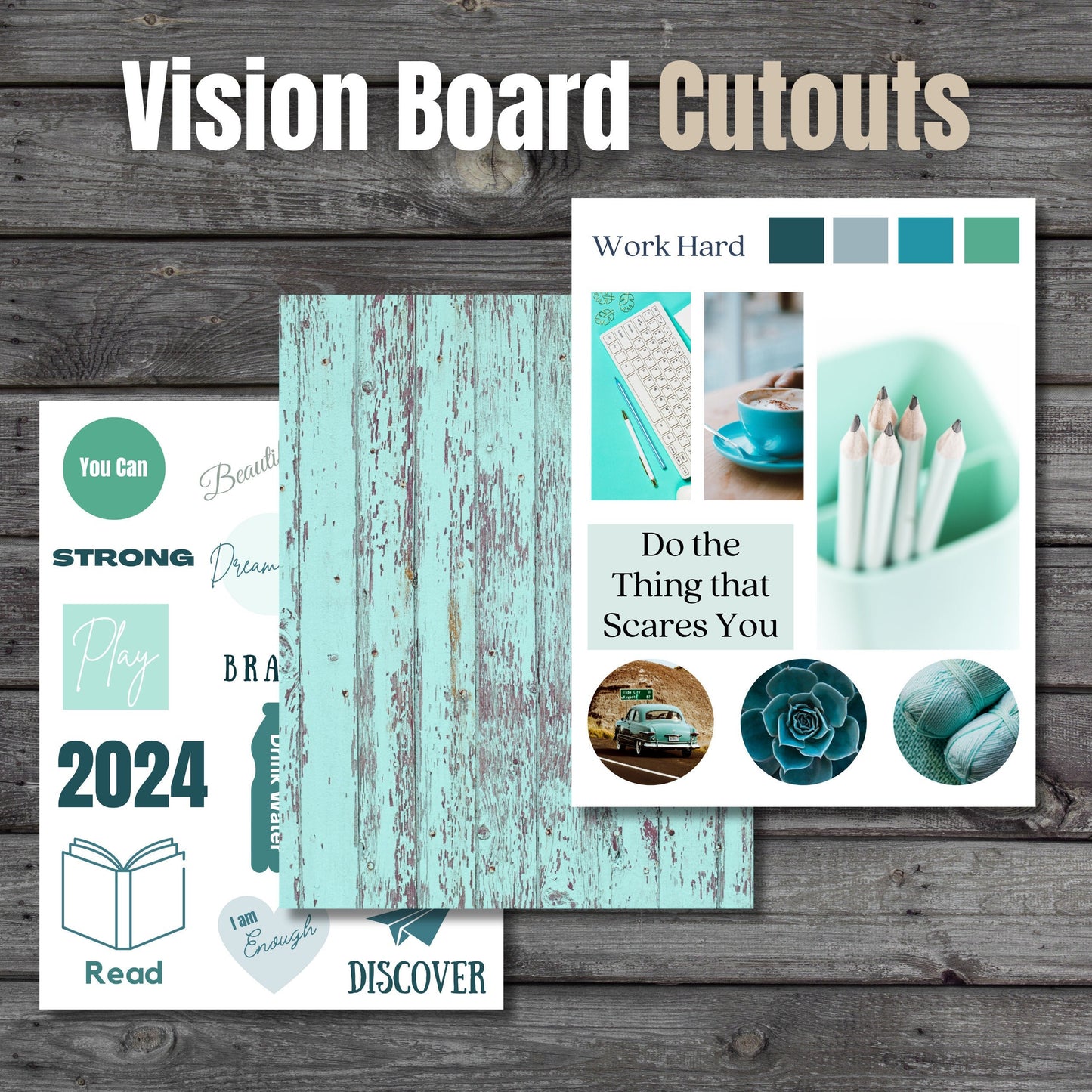 Vision Board Clip Art for Women of Faith - Manifest Your Dreams in 2024