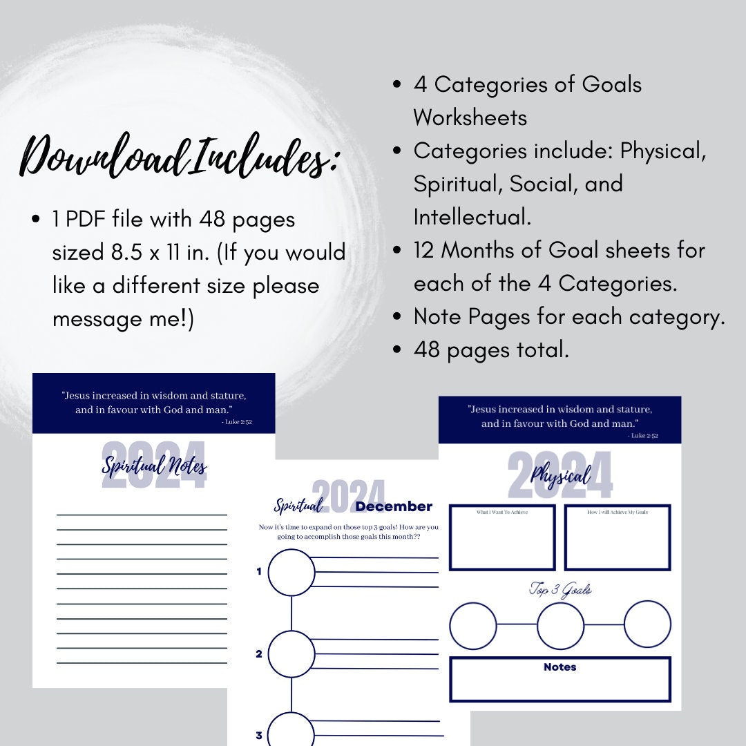 Transforming LDS Youth Goals - Focus on Success with Monthly & Weekly Resolutions, note sections, and more!