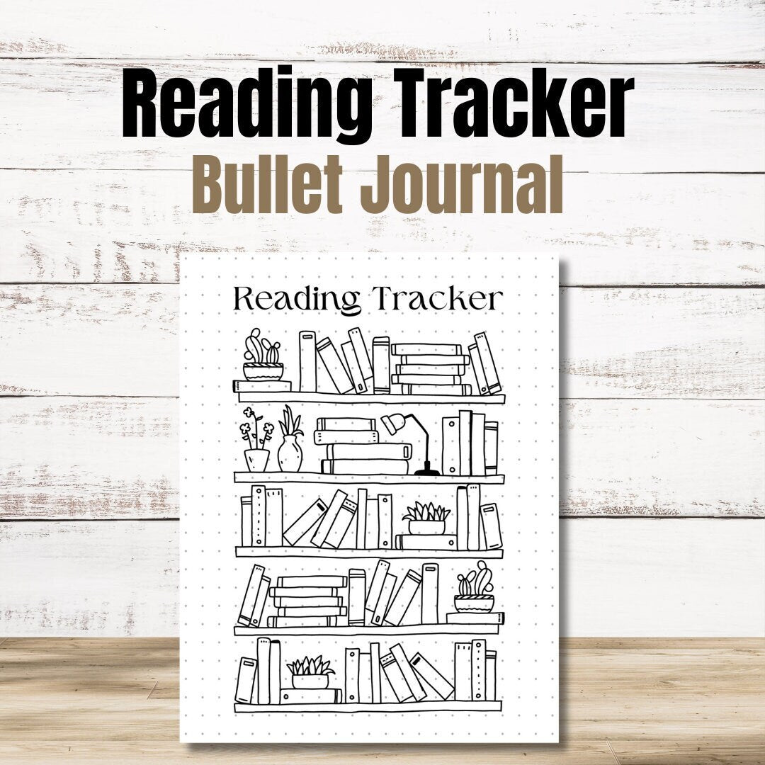 Reading Tracker | Bullet Journal Reading Tracker | PRINTABLE A5 journal page and 8.5x11 page