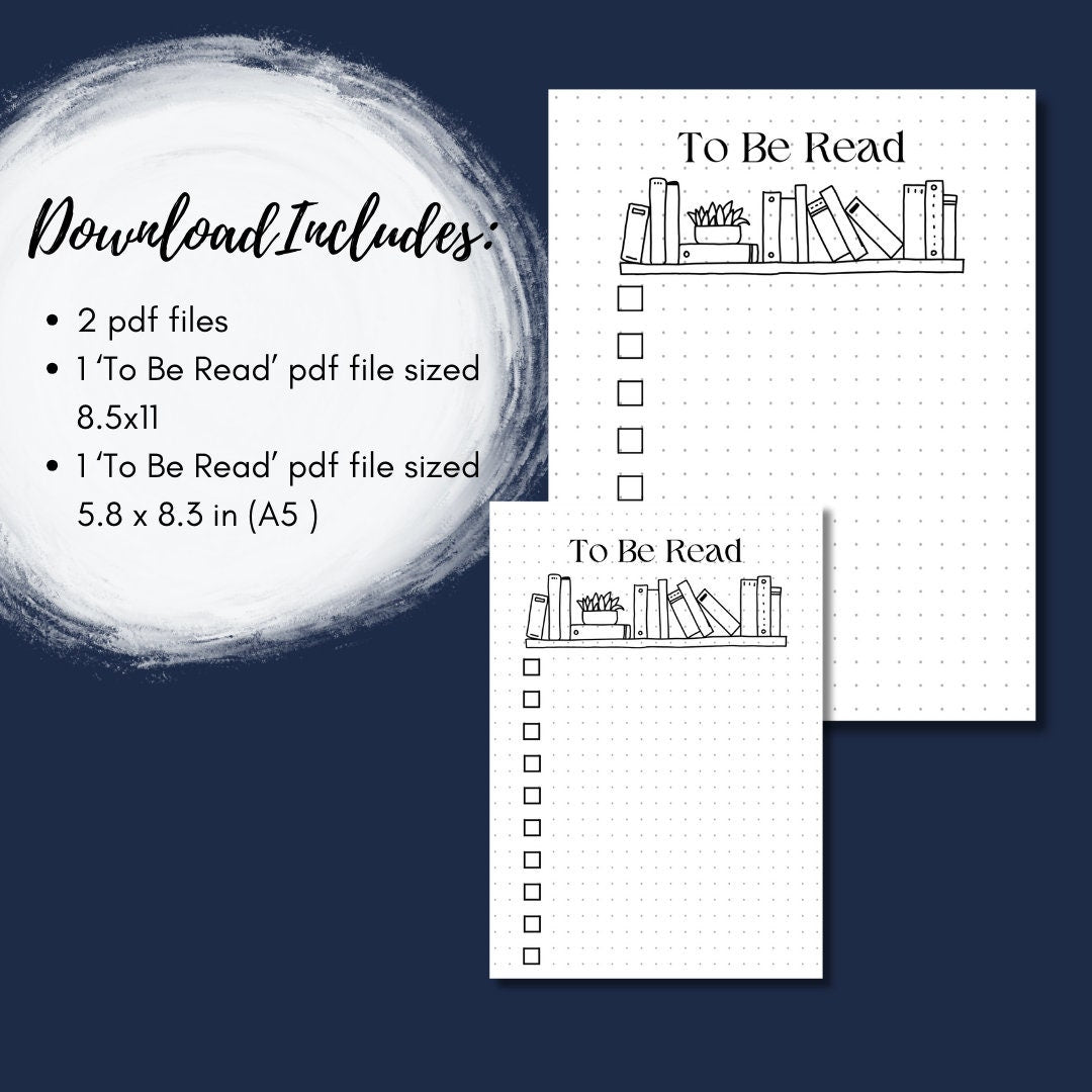 To Be Read List | Reading Journal | | A5 Bullet Journal | Add More Reading Tracking Pages to Your Journal!