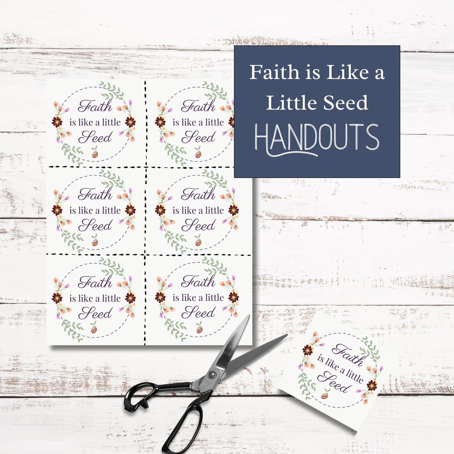 Inspiring 'Faith is Like a Little Seed' Scripture Handouts for Spiritual Growth