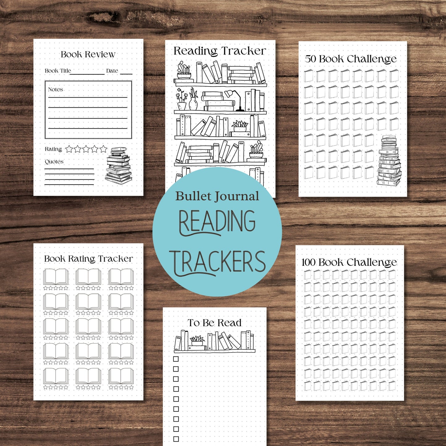 Reading Tracker Packet: A5 & 8.5x11 Printables for Book Lovers | book trackers