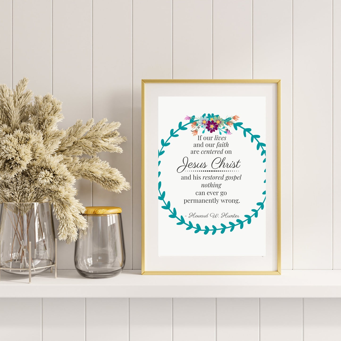 LDS Home Decor, LDS quote, Centered on Christ, faith, home decorations