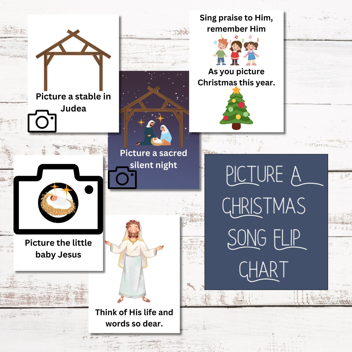 Primary Christmas Song Flip Chart - Festive Songs for Kids - Interactive and Educational